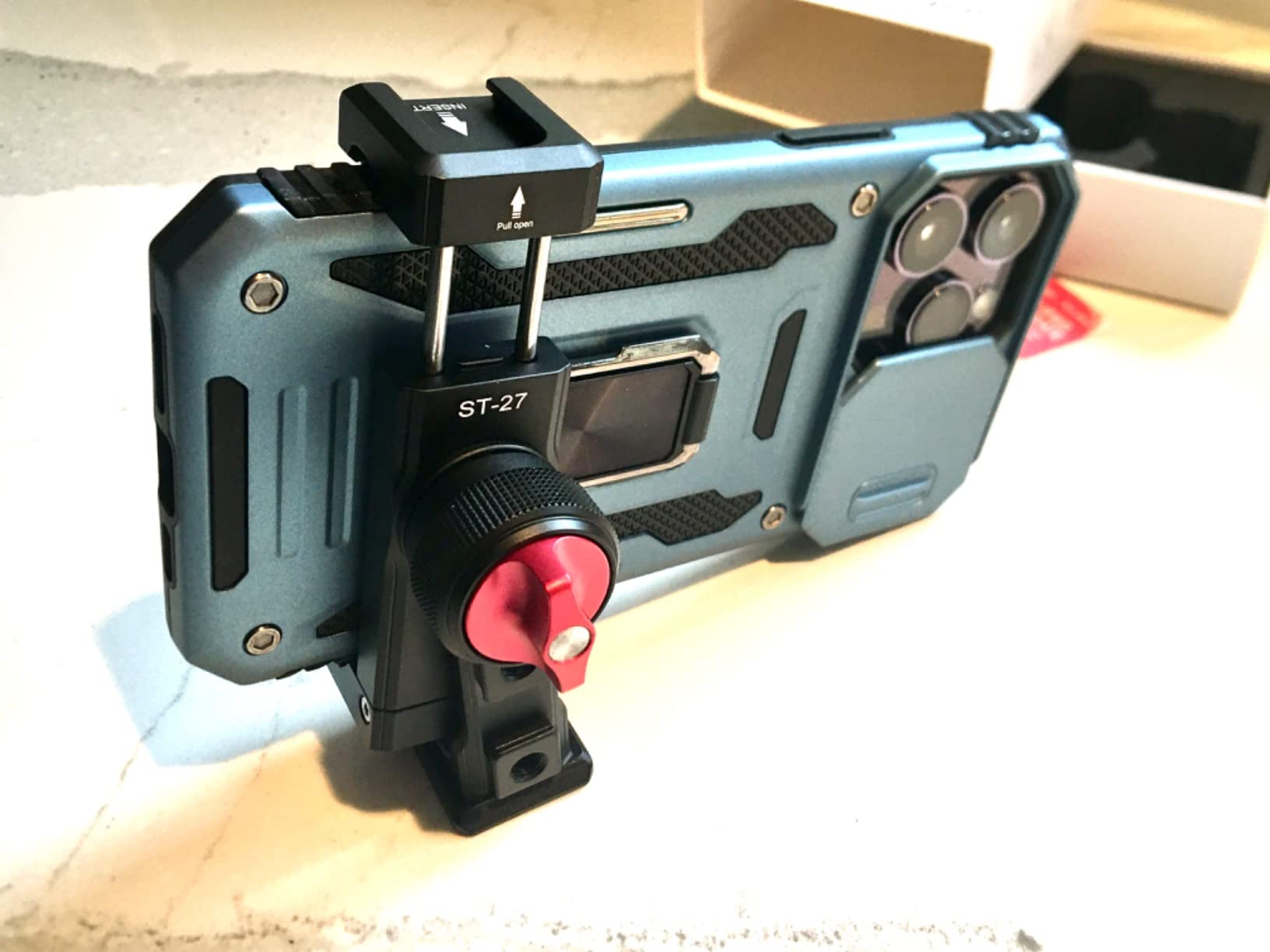 Metal Phone Tripod Mount 3 Cold Shoes & Arca Port, 360° Smartphone Tripod customer photo 1