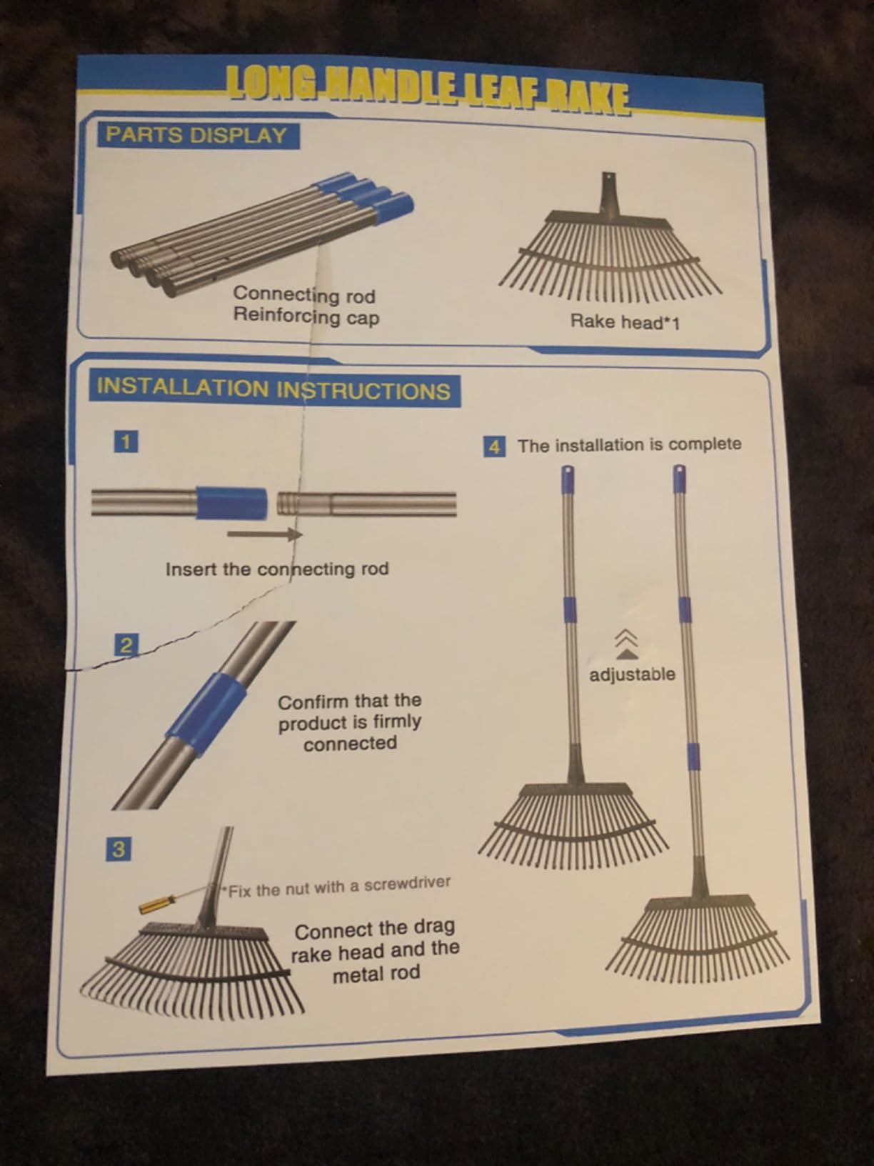 Garden Leaf Rake, 8.5