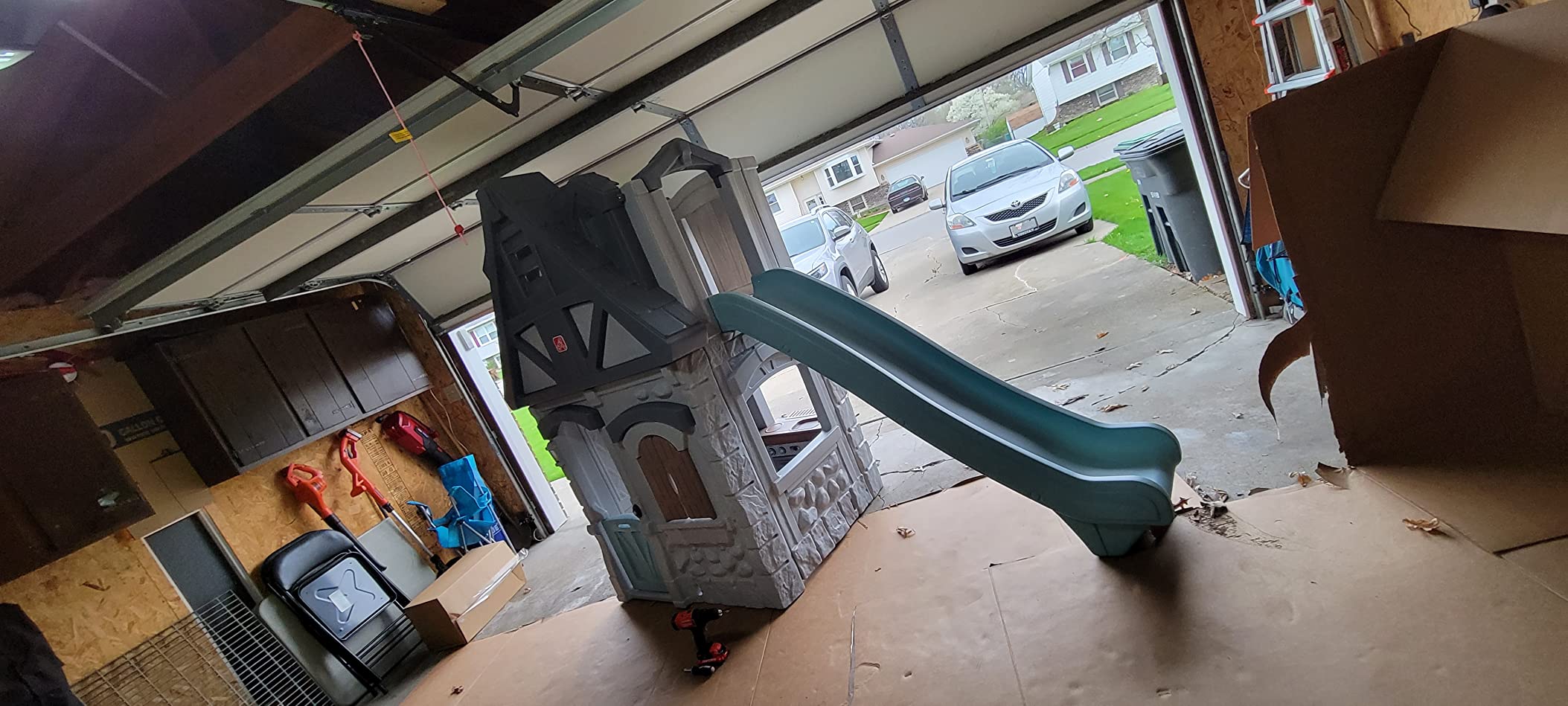 Step2 Enchanting Adventures 2-Story Kids Playhouse, Outdoor Playhouse with Kitchenette & Slide, Rock Climbing Wall, Made of Durable Plastice, For Toddlers 4-8 Years Old customer photo 2
