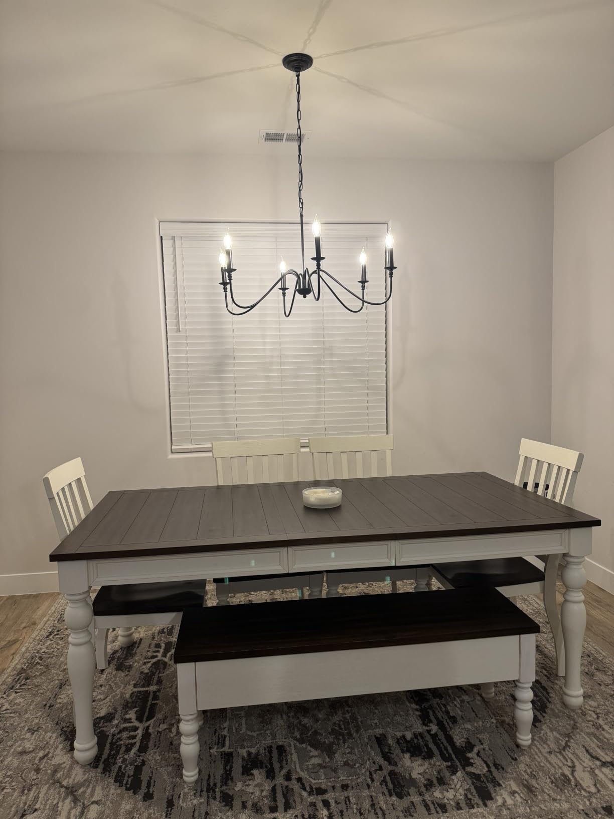 Miluolan Black Chandelier, 6-Light Farmhouse Chandelier for Dining Room customer photo 1