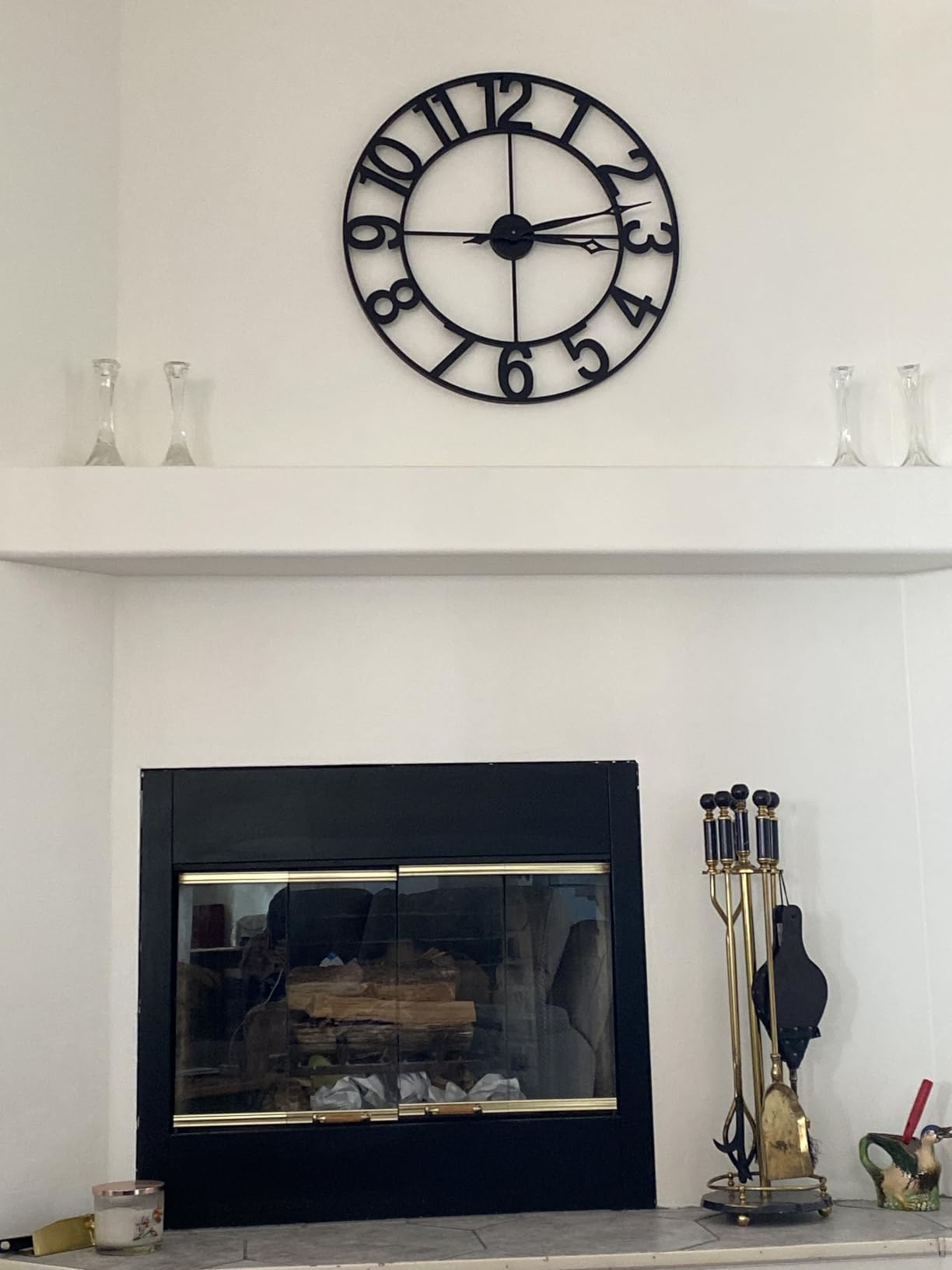 CLXEAST Large 30 Inch Wall Clocks for Living Room Decor, Roman Numeral customer photo 2