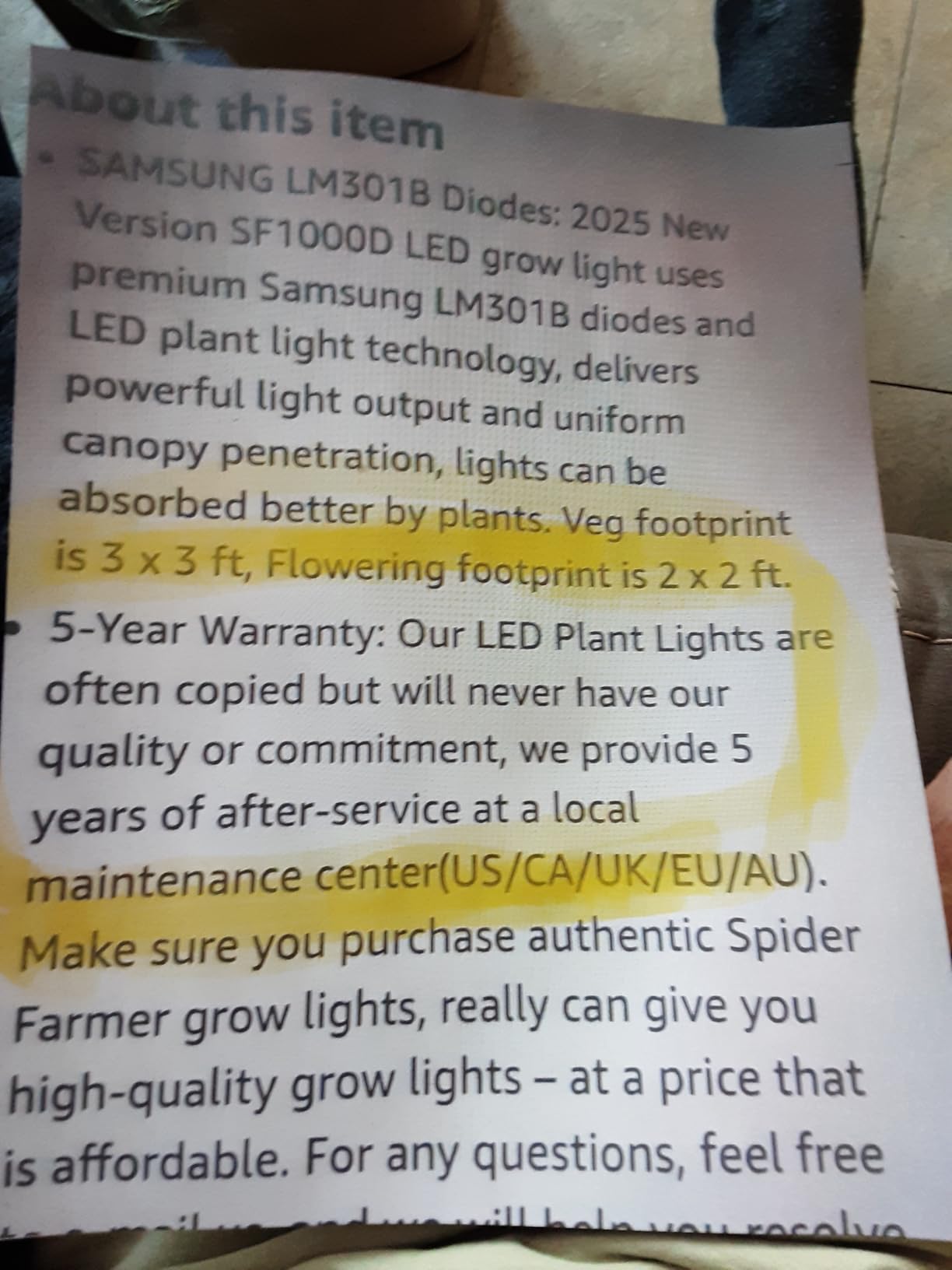 Spider Farmer SF1000D 2 Pack LED Grow Light Dimmable Full Spectrum 2x4 Tent customer photo 2
