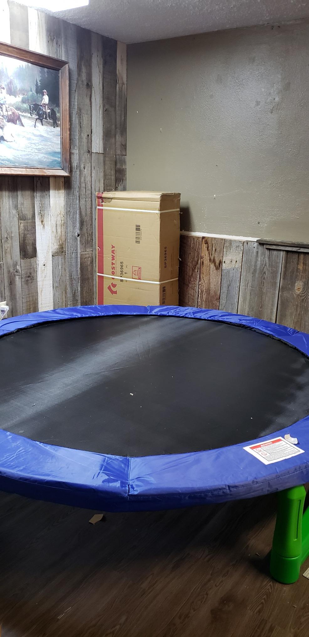 Giantex 7 Ft Trampoline for Kids, Heavy Duty Steel Frame Small Mini Toddler Trampoline, Great Gifts for Boys Girls, Outdoor Indoor Kids Trampoline with Net, for Age 3-8 customer photo 1