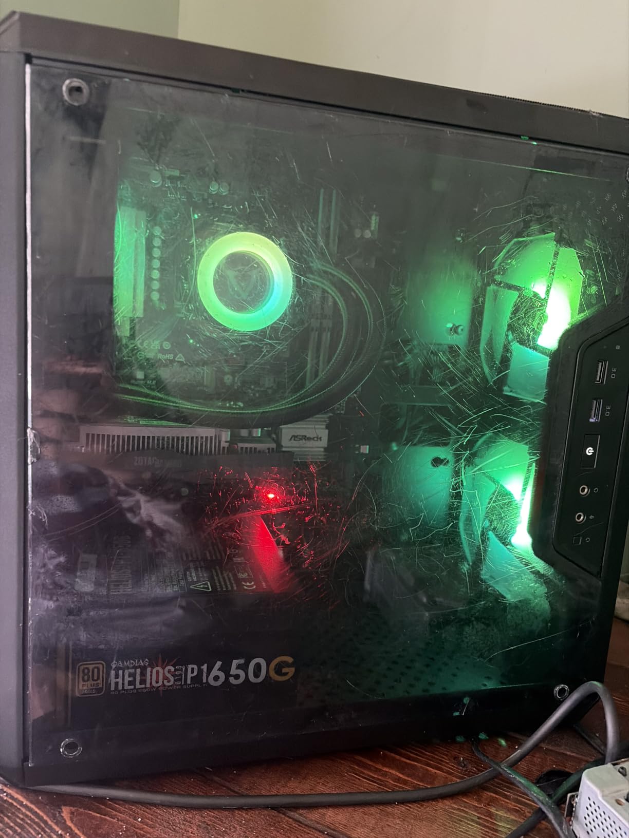 Q-Box Series Gaming PC - 4.2 GHz Max Boost AMD Ryzen 5 5500 6-Core 16-Thread CPU, RTX 3050 6GB Graphics Card, Liquid Cooler, 16GB DDR4 3200, 500SSD Windows 11 AC WiFi… customer photo 2