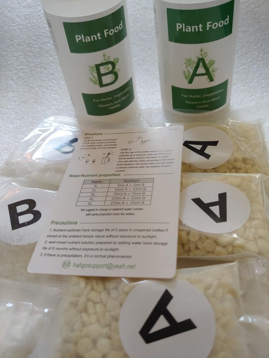 Hydroponics Nutrients for Aerogarden(800ml in Total), Plant Food A & B Hydroponics Supplies, Indoor Plant Fertilizer for Hydroponics Growing System, Hydroponic Solution for Vegetables Thrive customer photo 1