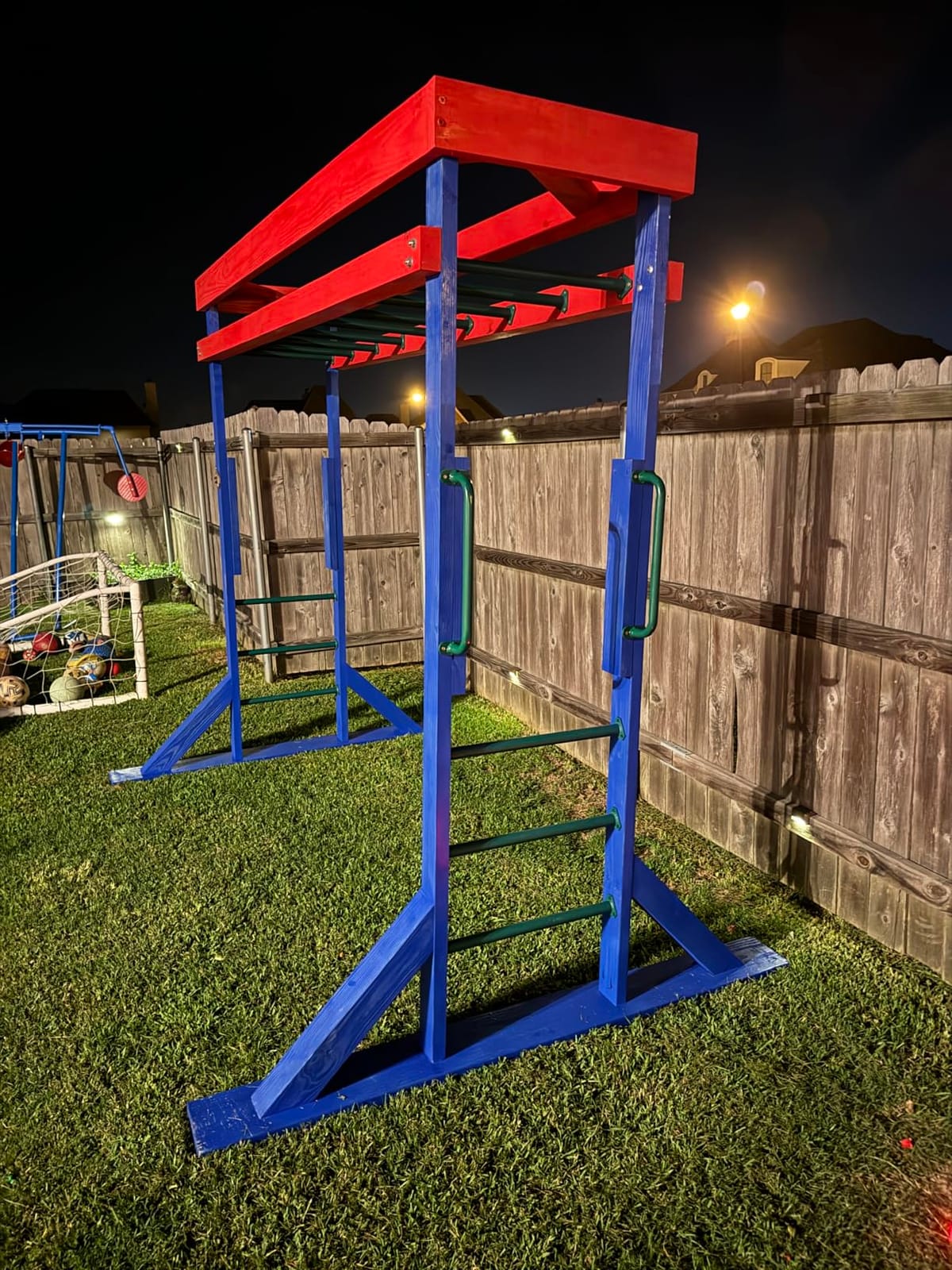 15 Set Metal Monkey Bars Ladder Rungs Set for Backyards Playground and Children Indoor and Outdoor Climbing Kit (16 Inch, Green) customer photo 1