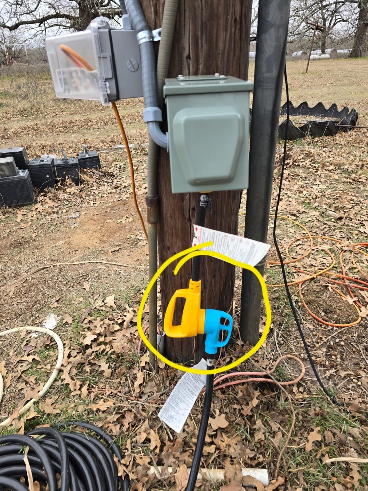 CircleCord UL Listed 50 Amp 100 Feet RV/Generator Cord with 90° Right Angle customer photo 1