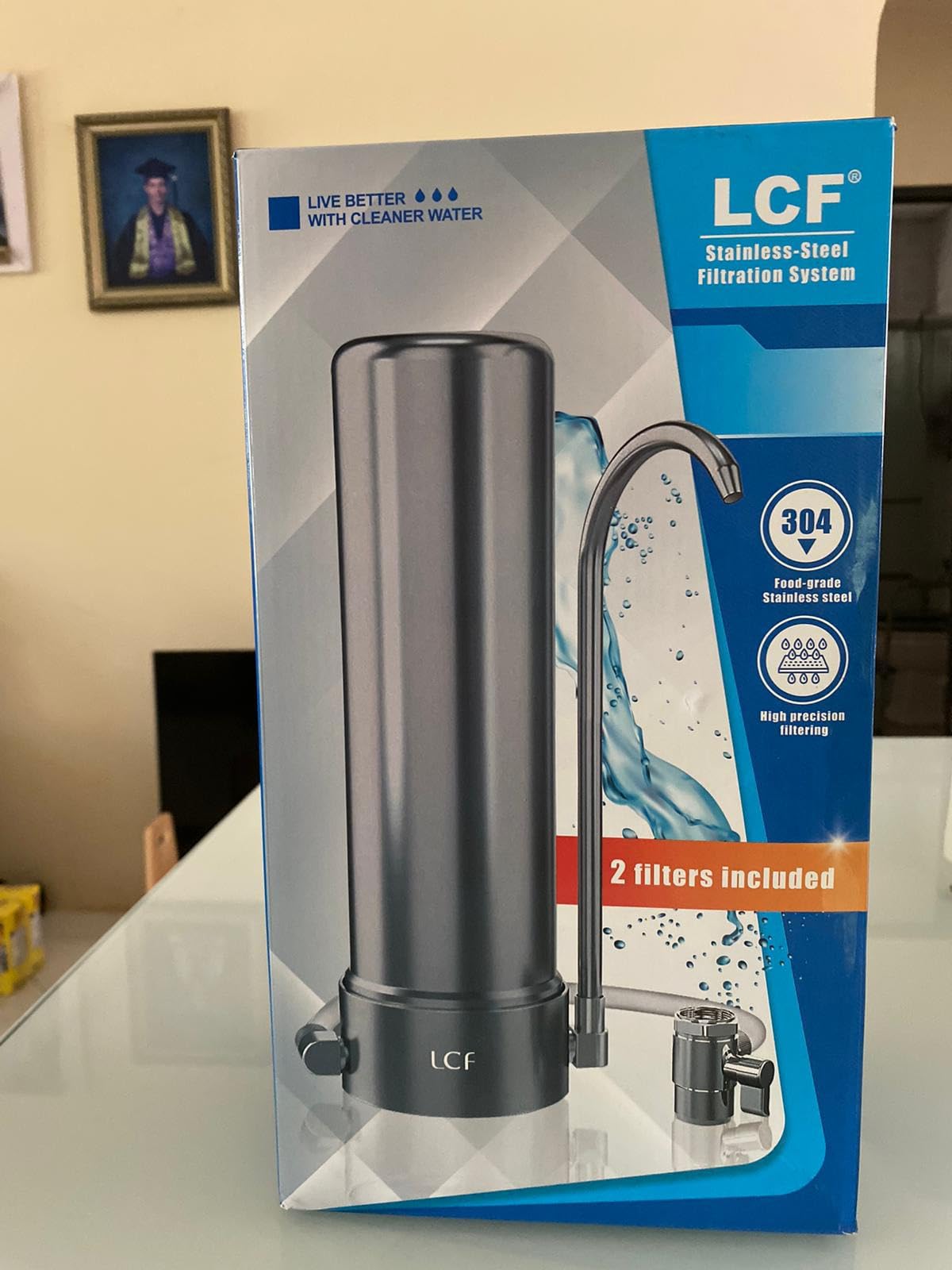 LCF Upgrade 6-Stage Stainless Steel Water Filter for Sink Faucet, 2 Filters customer photo 2