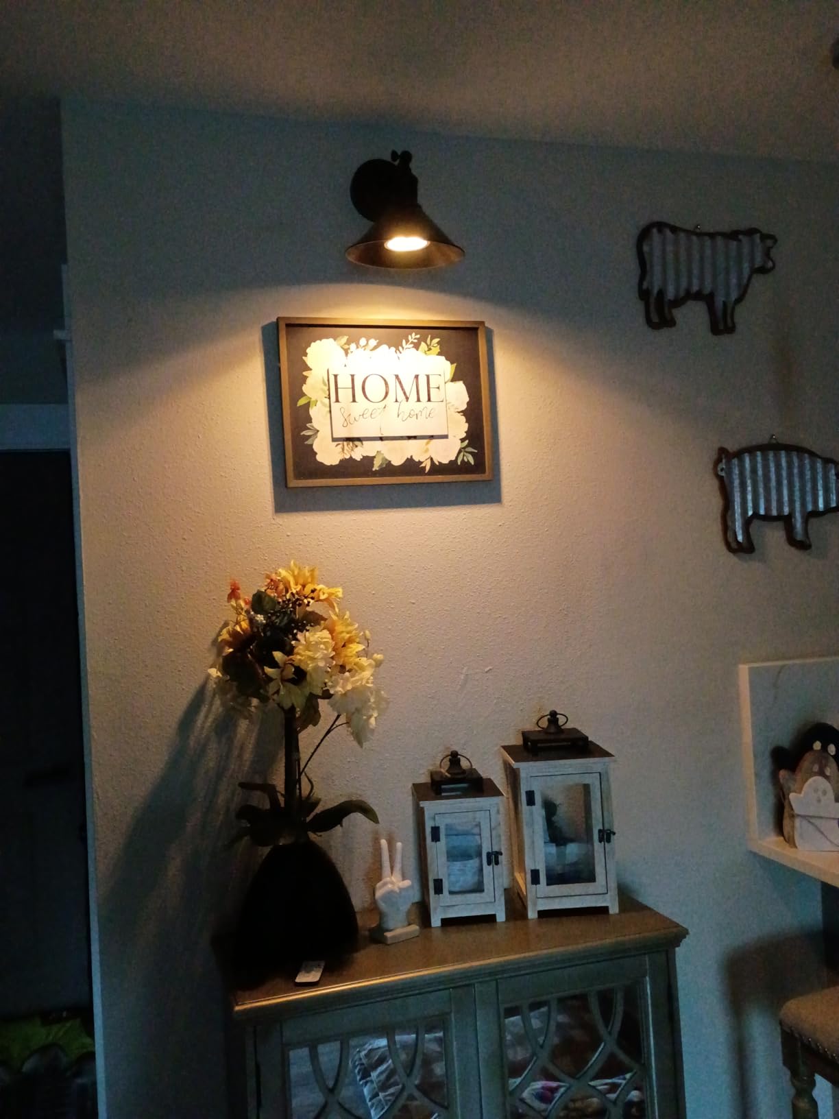Battery Operated Wall Sconces, Cordless with Remote, Set of 2 customer photo 1