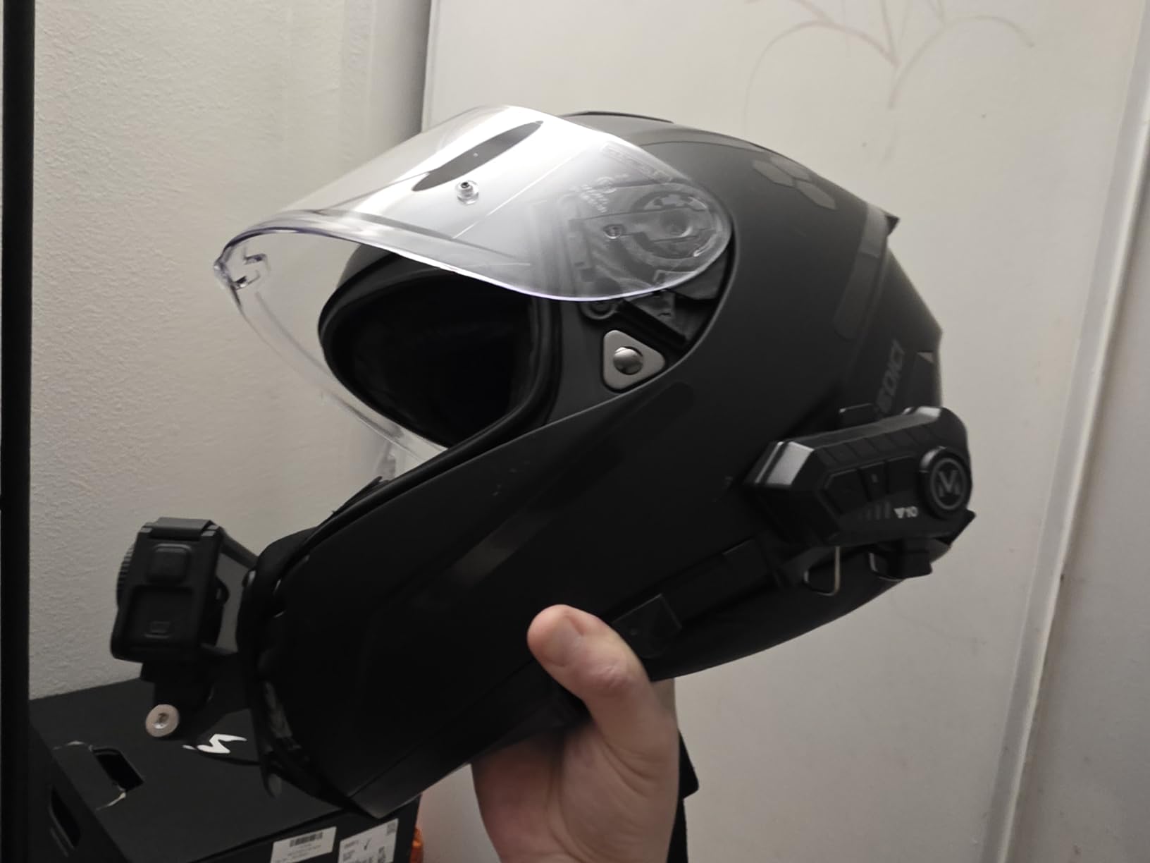 Haoyou Helmet Chin Mount Strap Compatible with Gopro Hero 13 12 11 10 9 8 7 and DJI Osmo Action Camera，Motorcycle Helmet Extension Attachment Mounting Accessories (Black) customer photo 2
