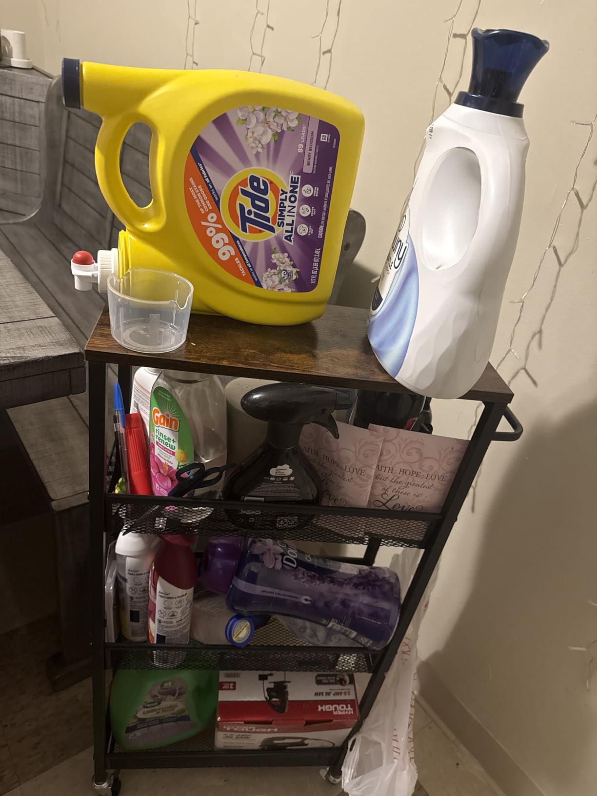 OKZEST 4-Tier Slim Rolling Storage Cart for Kitchen, Laundry Room, Bathroom customer photo 1