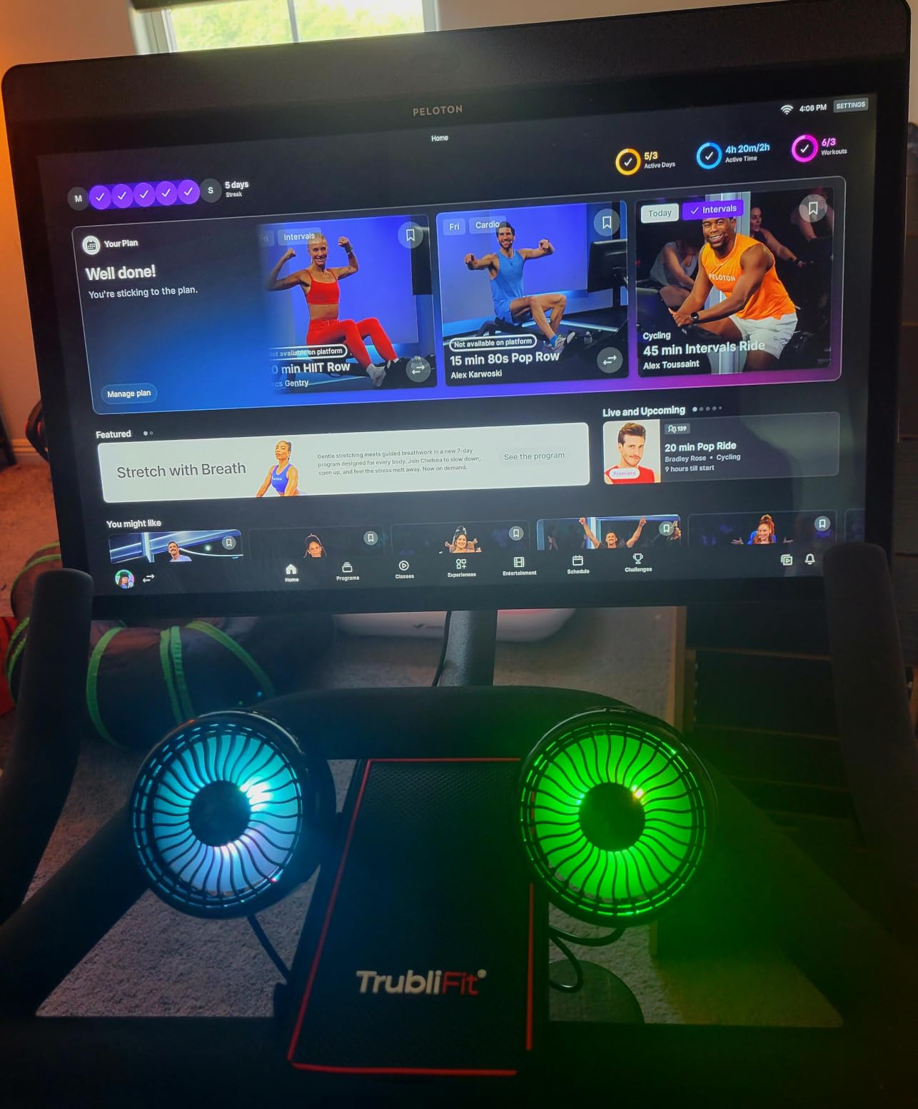 TrubliFit Dual Cooling Fans with Phone Tray for Peloton Bike, No Batteries customer photo 2