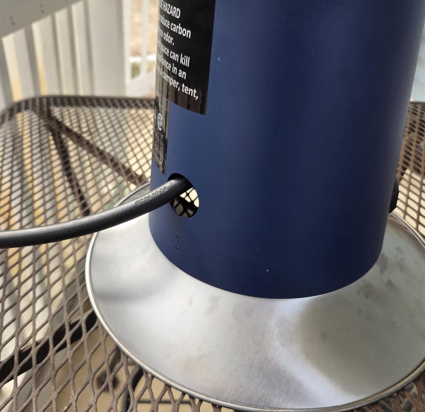 Cuisinart Portable Tabletop Patio Heater, 11,000 BTU Outdoor Propane Heater with Safety Tilt Switch and Adjustable Heat, Burner Screen Guard, 30 sq. Foot Heat Range, Red customer photo 2
