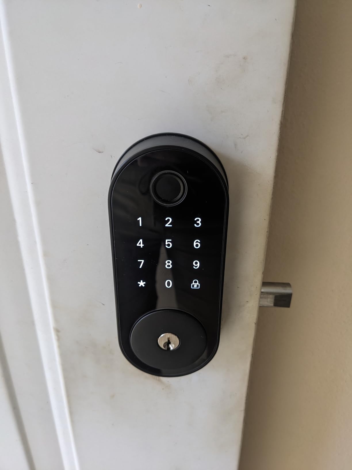 Fingerprint Smart Deadbolt with Keypad – Keyless Entry Lock for Home, Apartment, Office, Airbnb, Rental, Kids & Seniors, App & Code Access, Auto-Lock, Easy DIY Install, Compatible with Alexa & Google customer photo 1