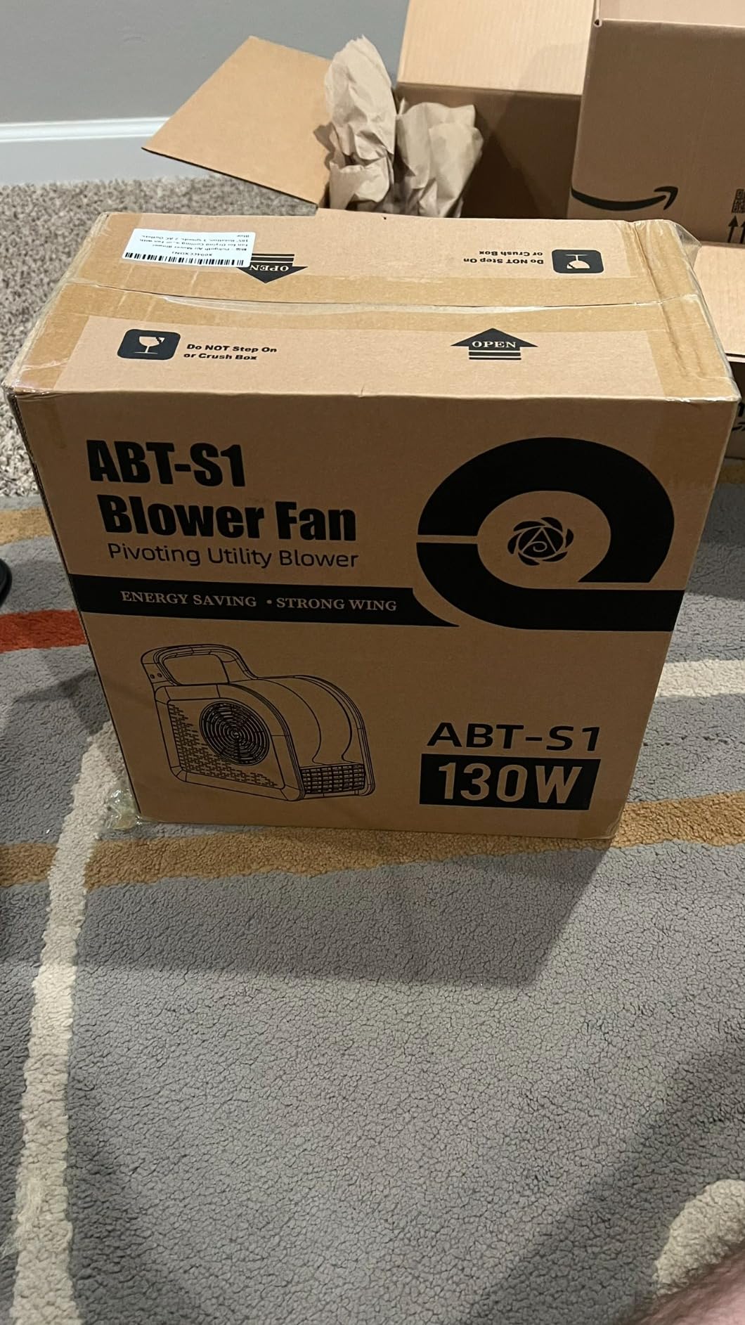 Portable Blower Fan for Home: High Velocity Floor Fans for Cooling and Drying - Air Mover with 185° Rotating for Bedroom, Garage, Shop and Gym, 3 Speeds Utility Fan with 2 AC Outlets, Black customer photo 1
