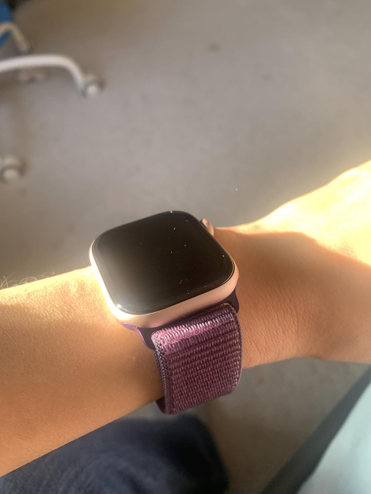 Apple Watch Series 10 [GPS 46mm case] Smartwatch with Rose Gold Aluminum Case with Plum Sport Loop. Fitness Tracker, ECG App, Always-On Retina Display, Carbon Neutral customer photo 2