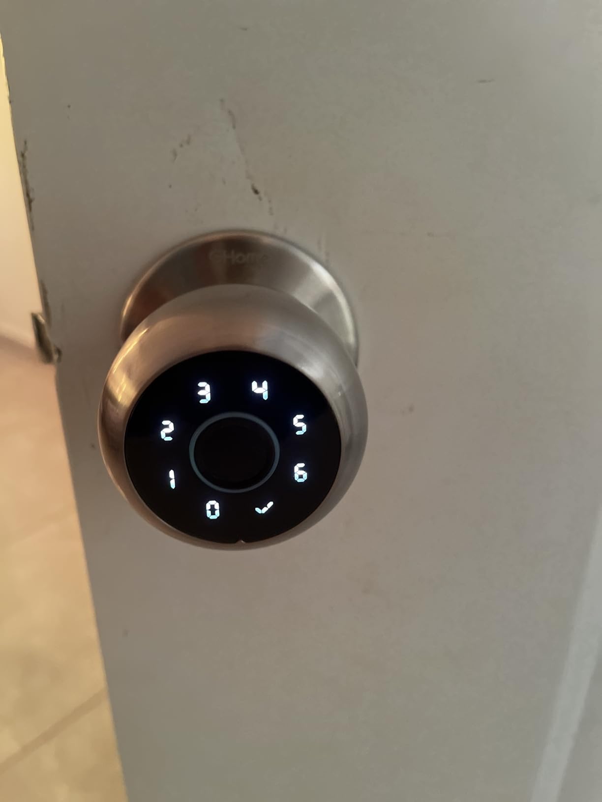 GHome Smart Fingerprint Door Lock, 4 in 1 Smart Fingerprint Door Knob with Keypad, App Control, Auto Lock, Biometric Door Knob with Lock for Bedroom, Apartment, Garage, Home & Office customer photo 1