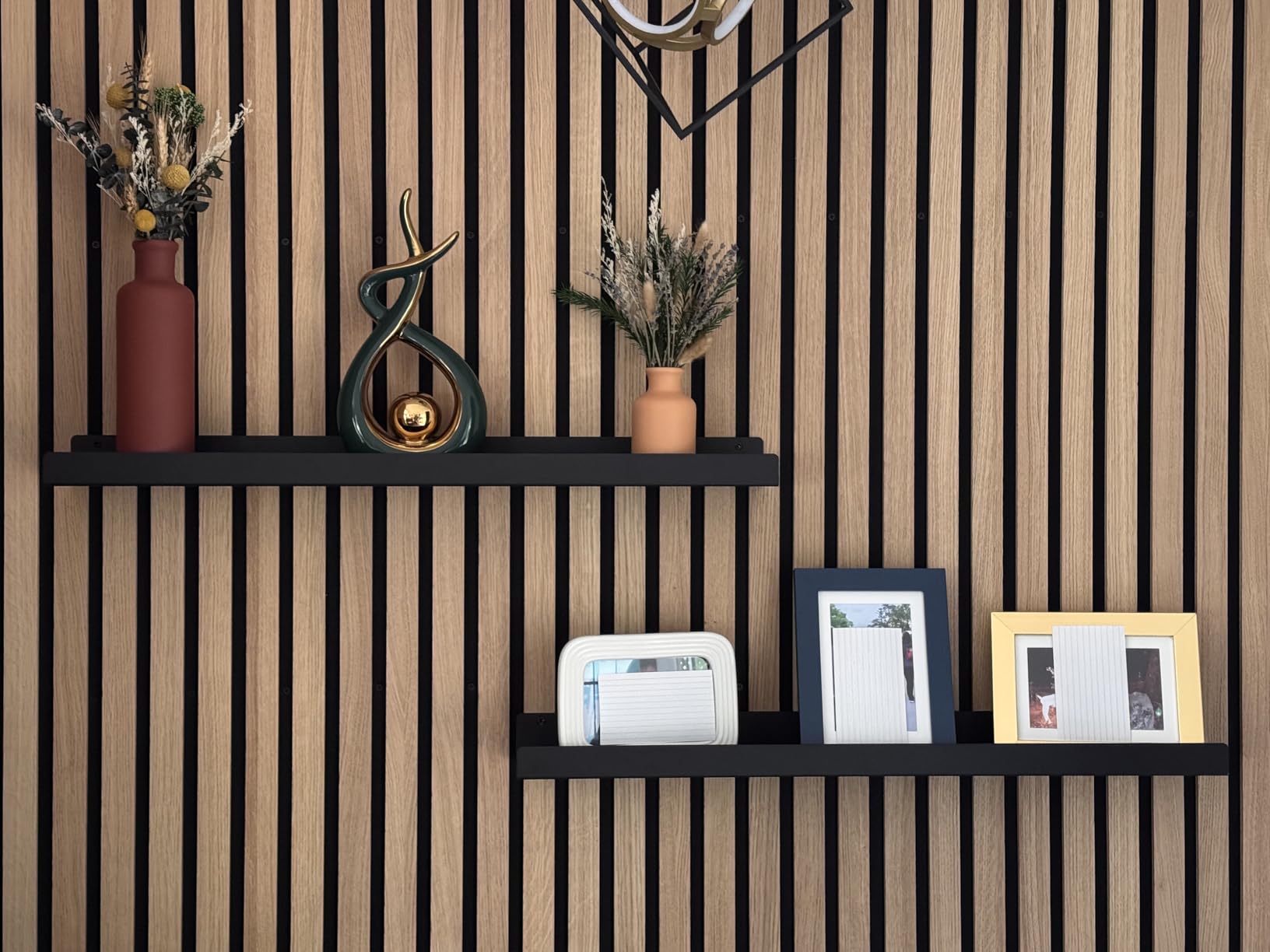 Made in USA Floating Metal Wall Shelf Picture Ledge - USA Manufactured Steel - Industrial Heavy Duty Modern Farmhouse Rustic Designed Shelf (30in Raw Steel) customer photo 2