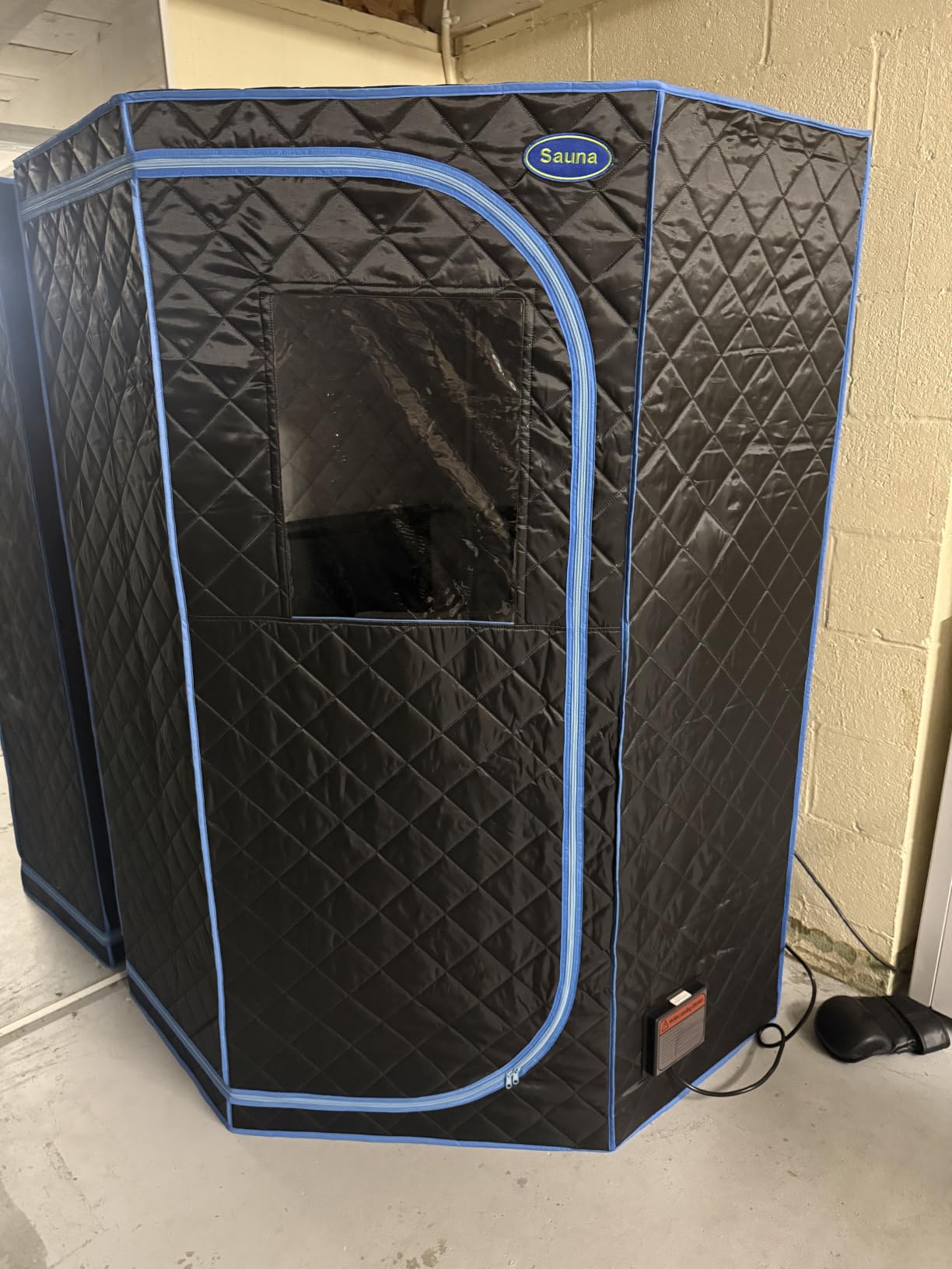 2 Person Infrared Sauna | Full Size Portable Sauna Tent | FAR Infrared Sauna for Home, 1,350watt, Home Saunas with Heating Foot Pad*2, Portable Chair*2, (L56.7 x W31.5 x H59.4, Black) customer photo 1