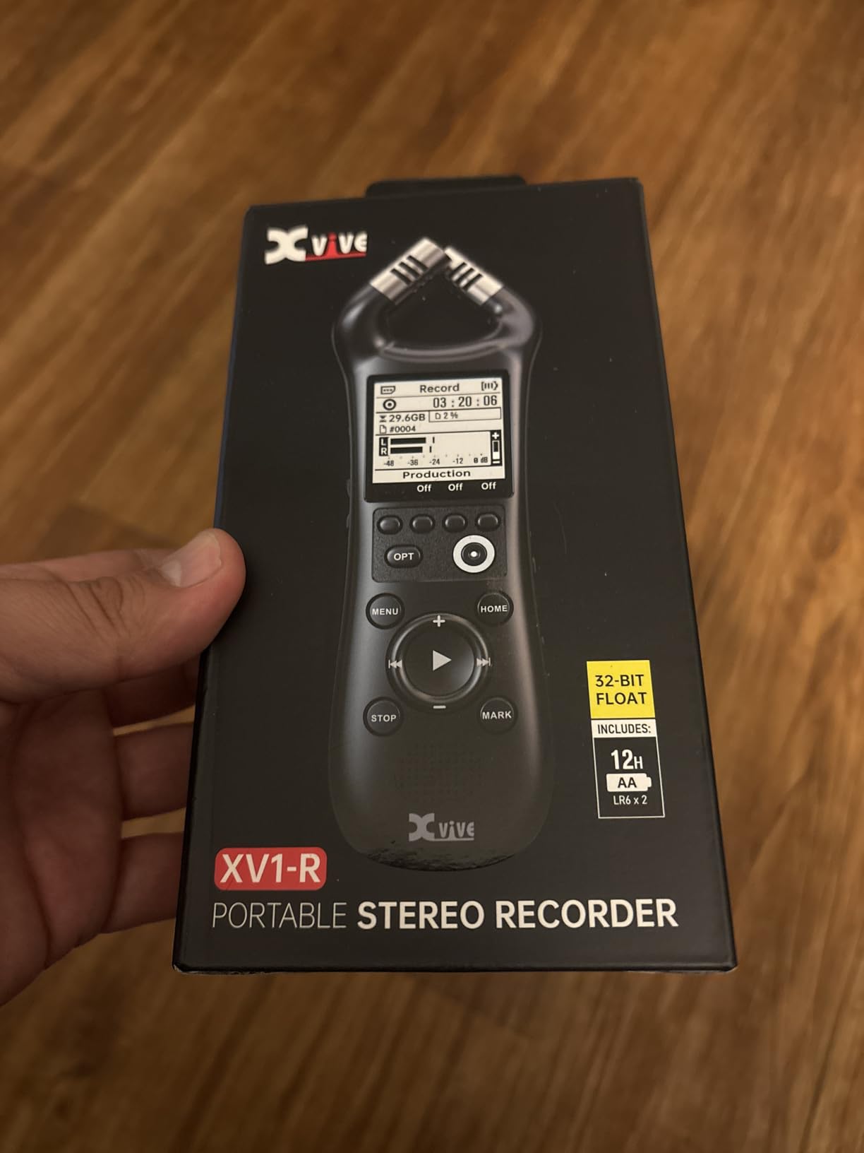 Xvive XV1-R Portable Stereo Audio Recorder with 32-Bit Float, X/Y Microphones, WAV/AAC Format, USB Microphone, Auto Record, for Musicians, Podcasters, Filmmakers customer photo 2