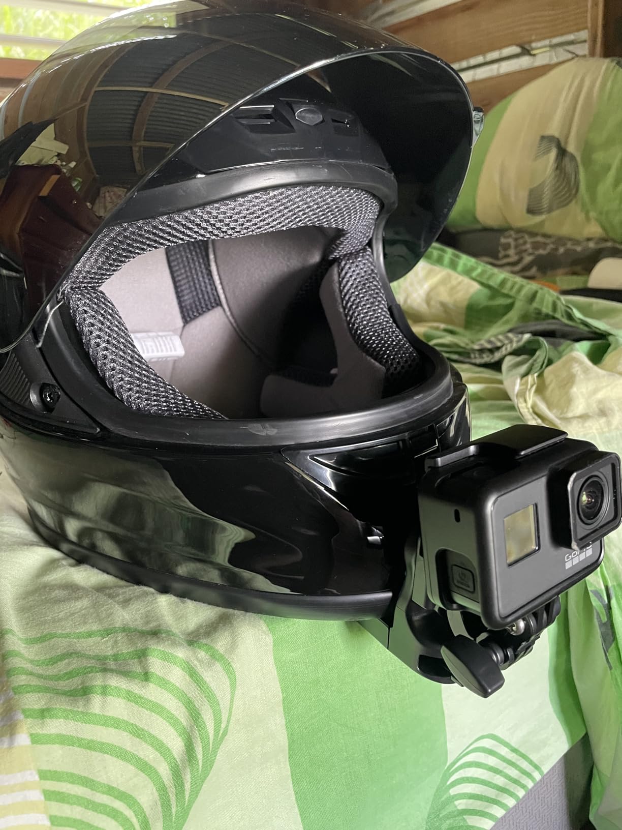 Motorcycle Helmet Chin Mount for GoPro Hero 13 12 11 10 9 8 7 - Compatible with Insta360 & DJI Osmo Action - No Glue Scratch-Free 180° Rotatable Quick Release - Fits Full-Face & Modular Helmets customer photo 2