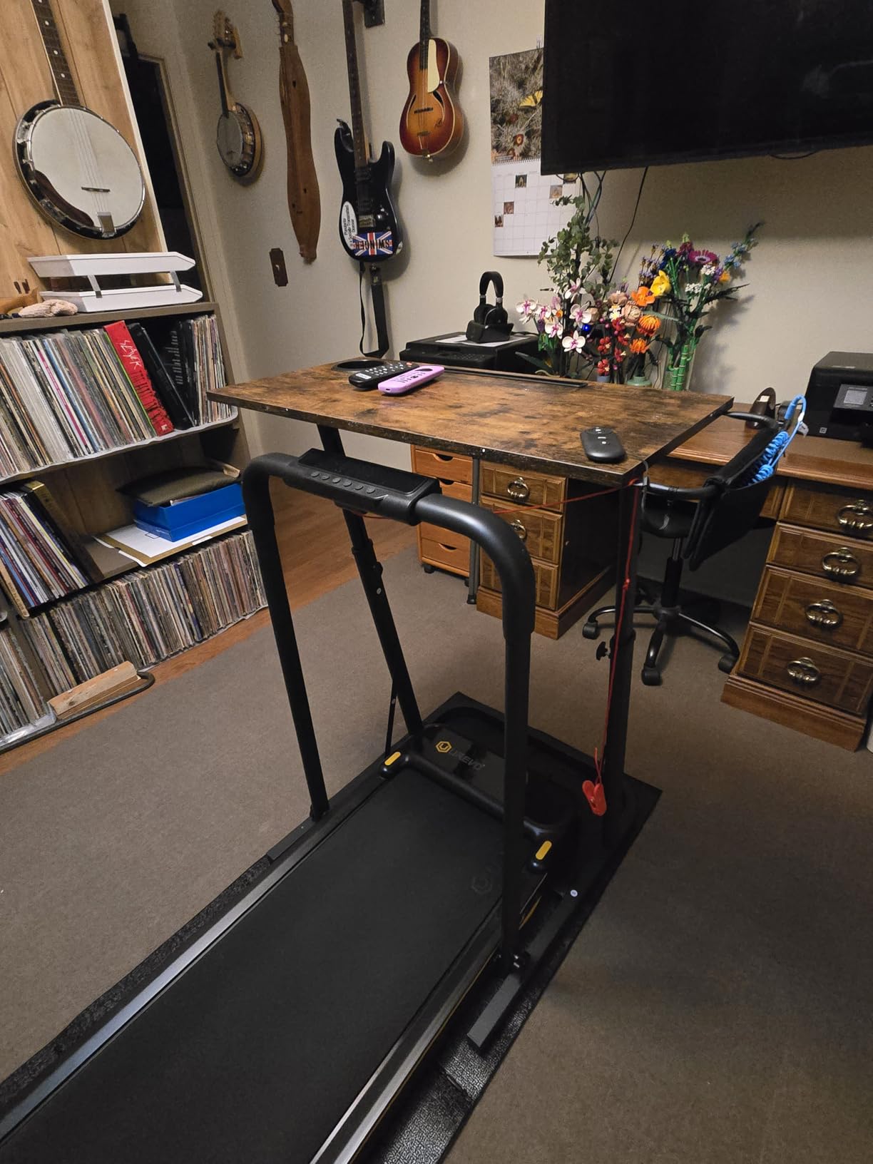 VTORY Adjustable Height Standing Desk for Walking Pad Treadmill，for Cycling customer photo 1