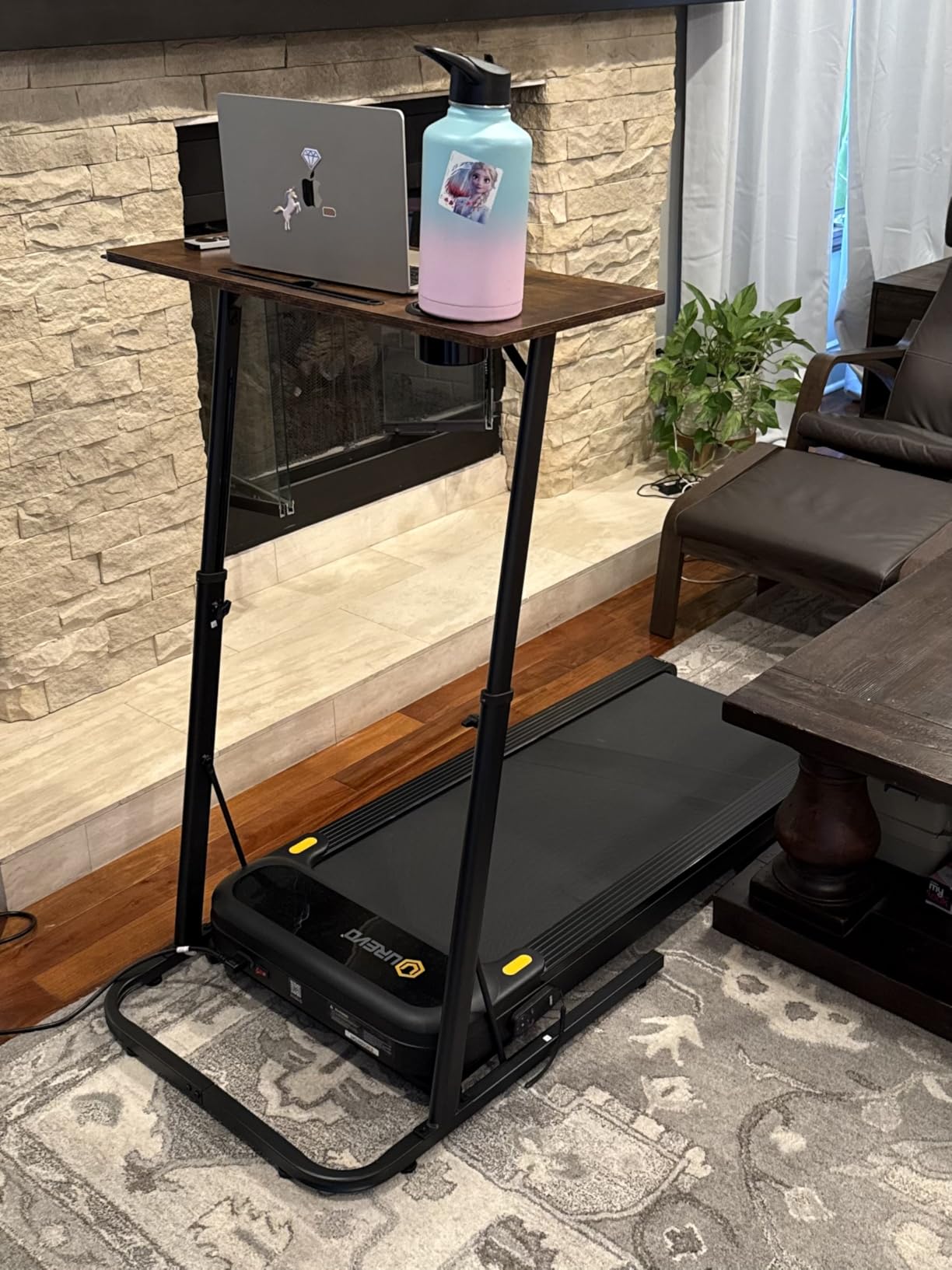VTORY Adjustable Height Standing Desk for Walking Pad Treadmill，for Cycling customer photo 2