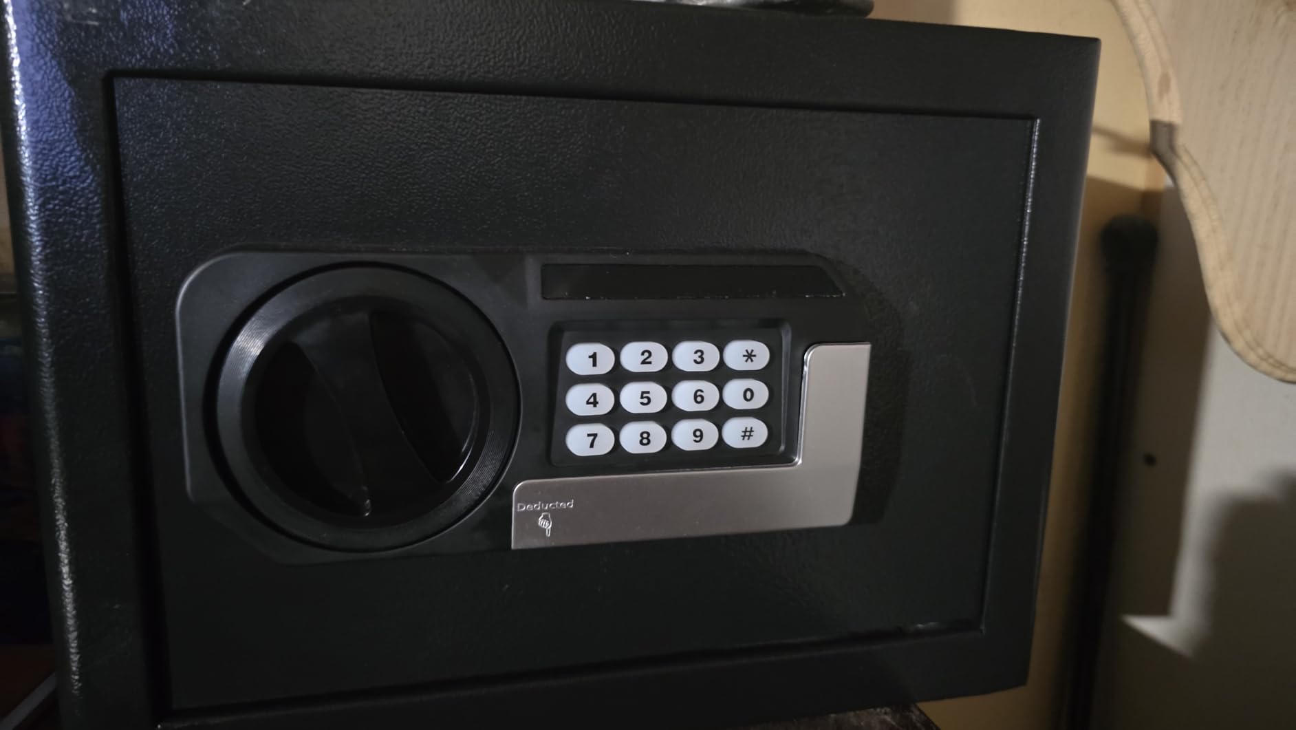 1.2 Cubic Feet Small Fire Safe Box for Home, Fireproof Lock Box, Security Money Safe with Digital Keypad, Spare Keys and Removable Shelf, Personal Home Safes for Money, Jewelry, ID Documents customer photo 1