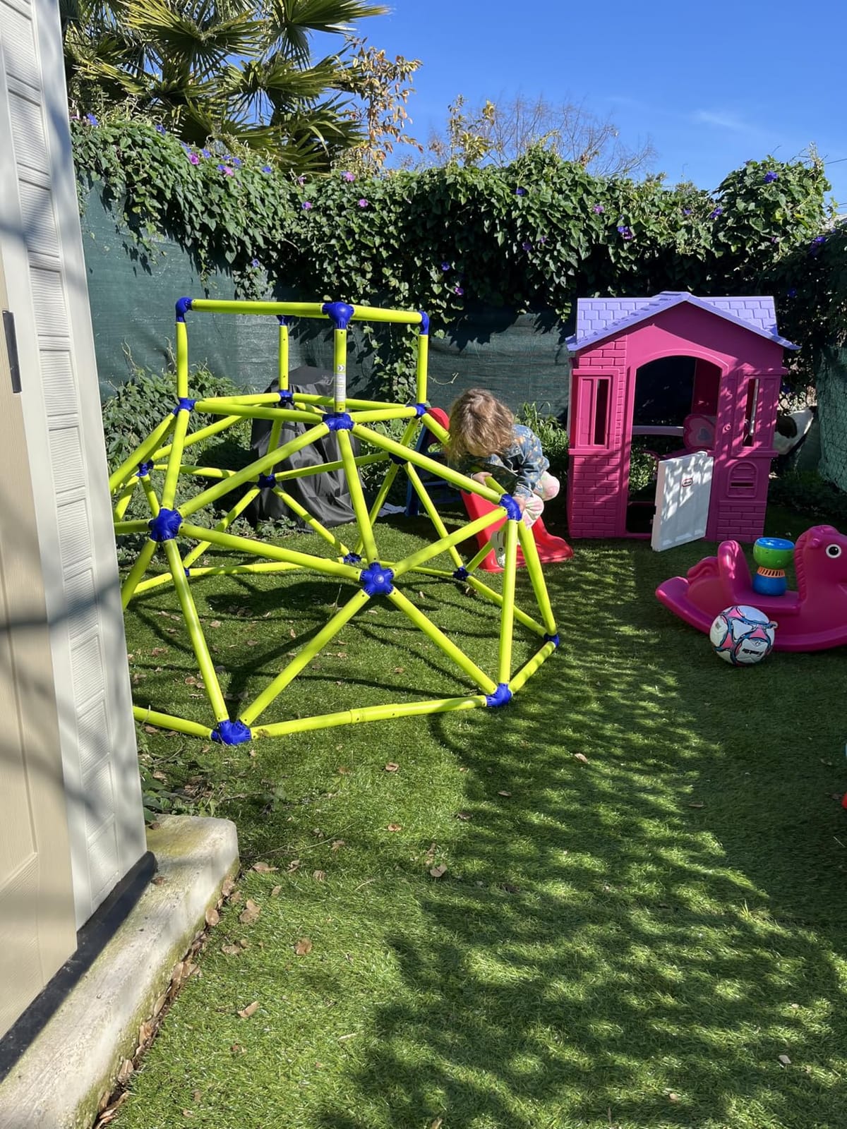 Eezy Peezy Climber with Top - Active Indoor Outdoor Play Set Climbing Dome Equipment Toys - Fun for Kids Ages 3 to 6 Years Old, Pink customer photo 1
