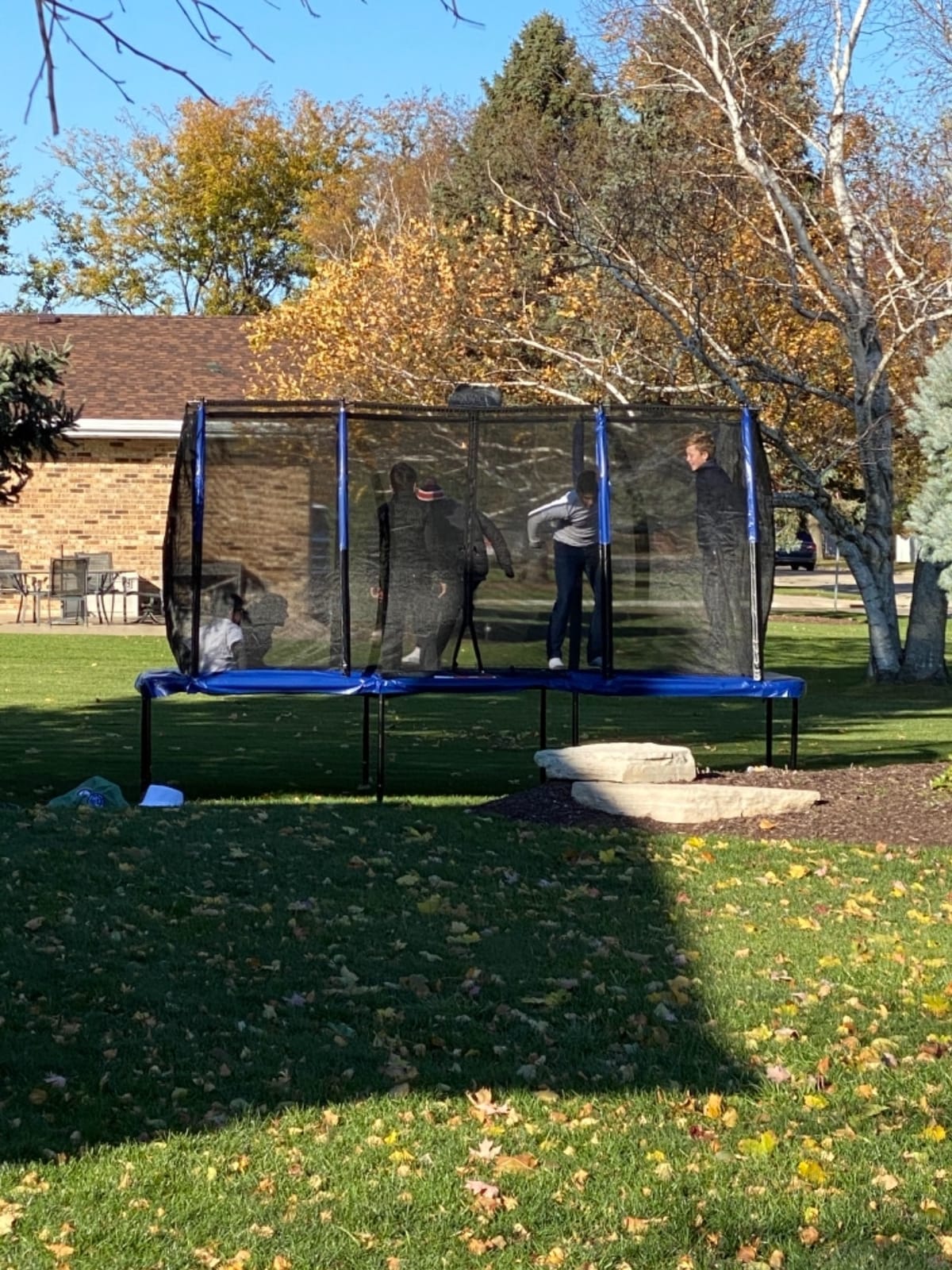 Upper Bounce Rectangle Trampoline Set with Top-Ring Enclosure Net, Outdoor Backyard Recreational, Gymnastics Activity for Kids and Adults, High Weight Capacity 500 lbs customer photo 1