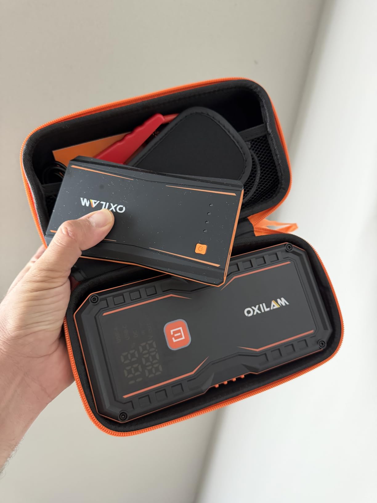 OXILAM 24000mAh Jump Starter for All Gas & Diesel Engines, 10000A Battery Jumper Starter Portable, 12V Jump Box with Quick Charger, Extended Jumper Cable, LED Display, USB, DC, Type C Port & LED Light customer photo 2