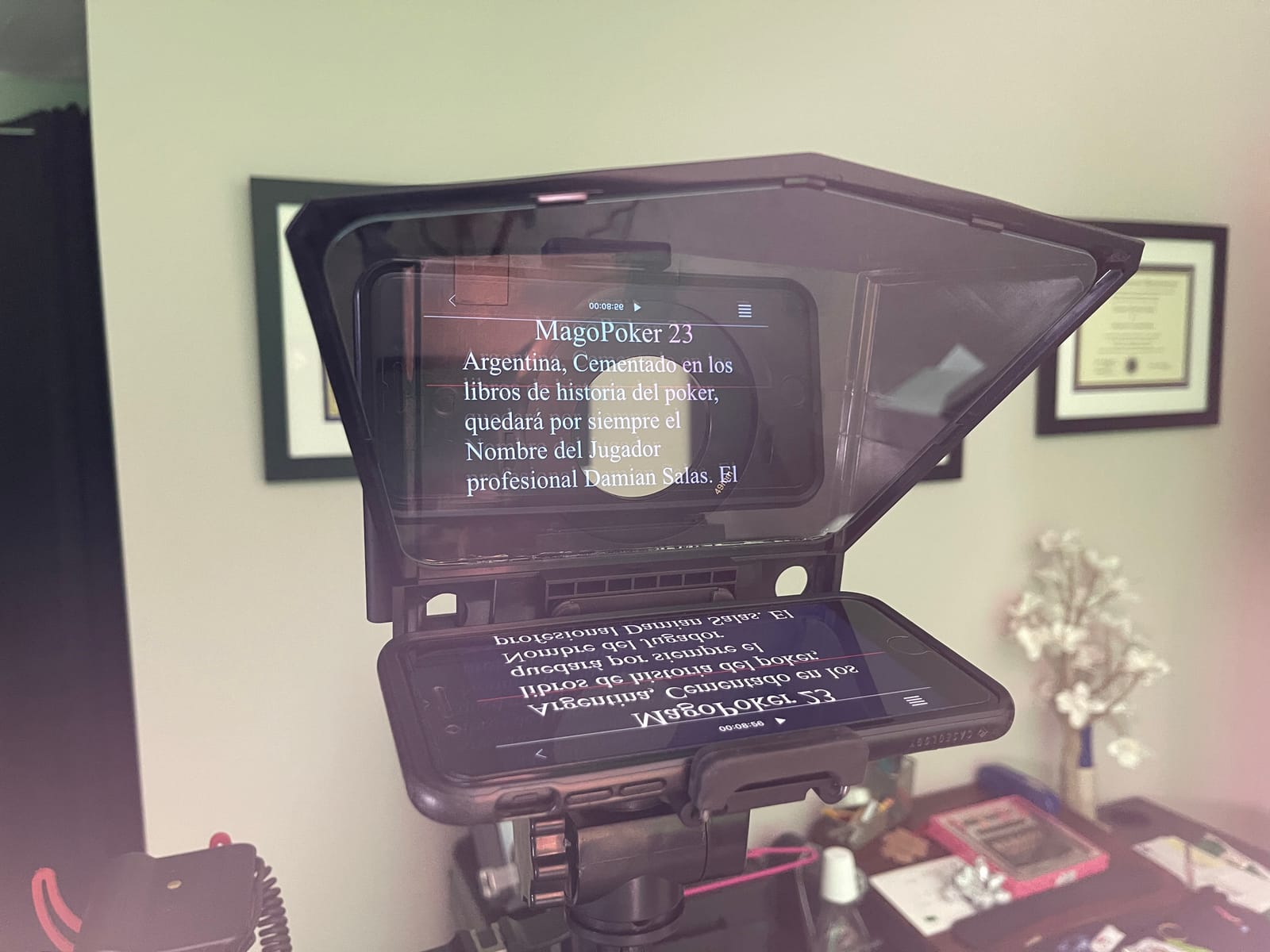 Desview P13 Teleprompter 13 Inch Aluminum Alloy with High Definition Glass, Compatible with iPad Tablet Camera DSLR, Portable No-Assembly Design for Video Recording customer photo 1
