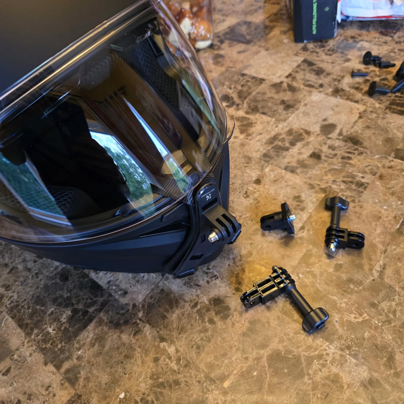 K&F CONCEPT Action Camera Motorcycle Dirt Bike Helmet Chin Strap Mount customer photo 2