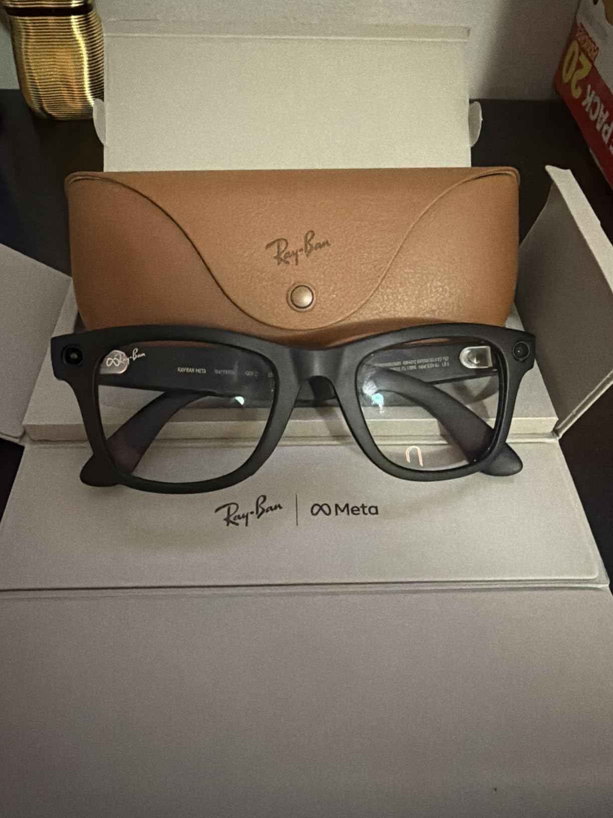 Ray-Ban Meta (Gen 2), Wayfarer Large, Matte Black | Smart AI Glasses for Men, Women — 2x Battery Life — 3K HD — 12 MP Ultra-Wide Camera, Audio, Video Recording — Clear Lenses — Wearable Technology customer photo 1