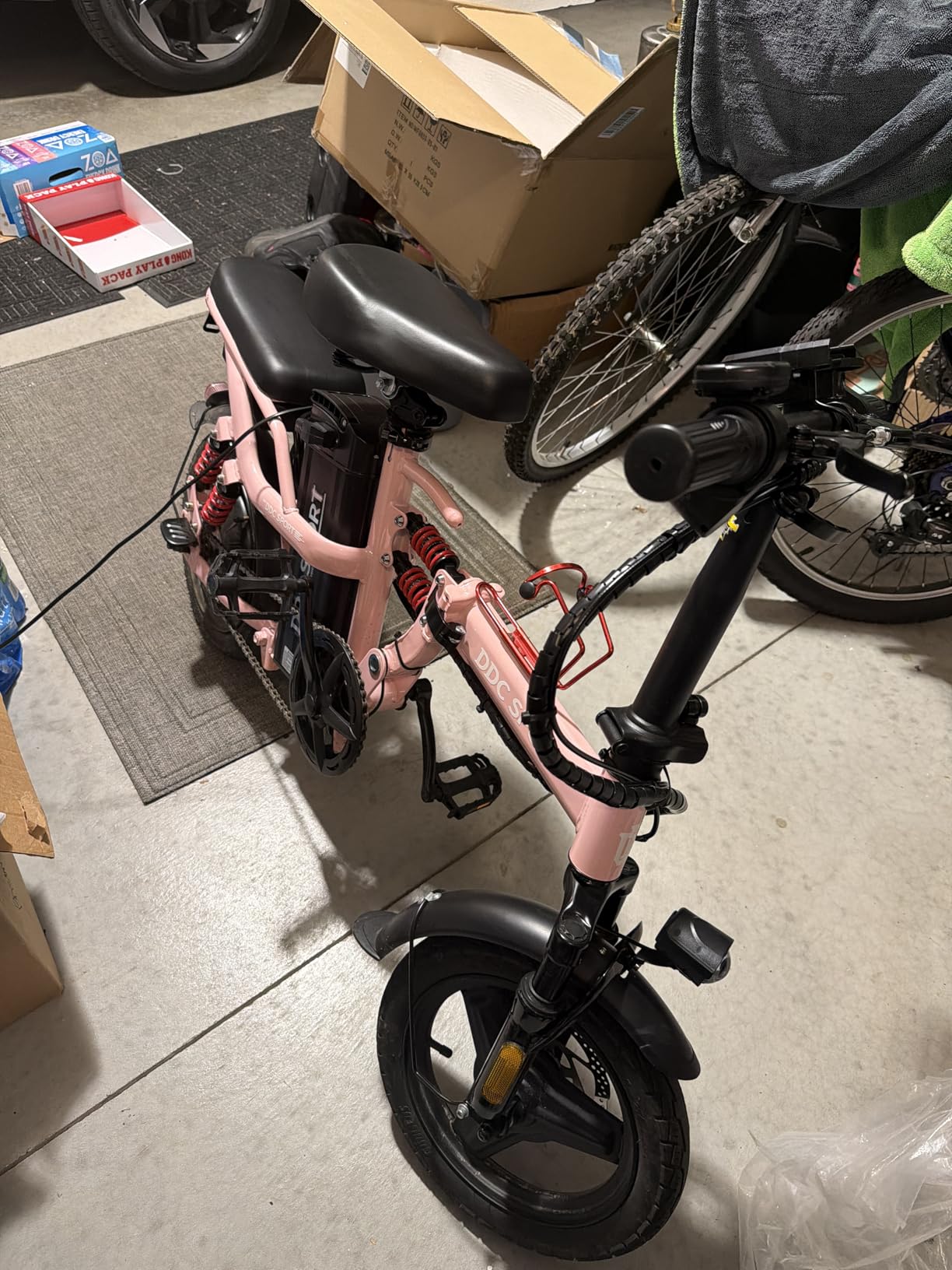 DDC SPORT Folding Electric Bike for Adults, Peak 800W Motor 25MPH, 48V 14Ah Removable Battery 35-55Miles Ebike,14'' Lightweight & Portable Adults Electric Bicycles for Men/Women/Teens customer photo 1