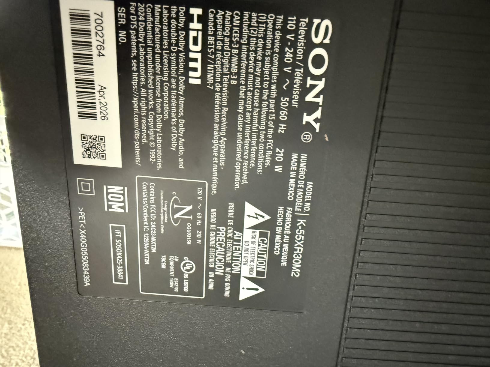 Sony BRAVIA 3 II customer photo 2