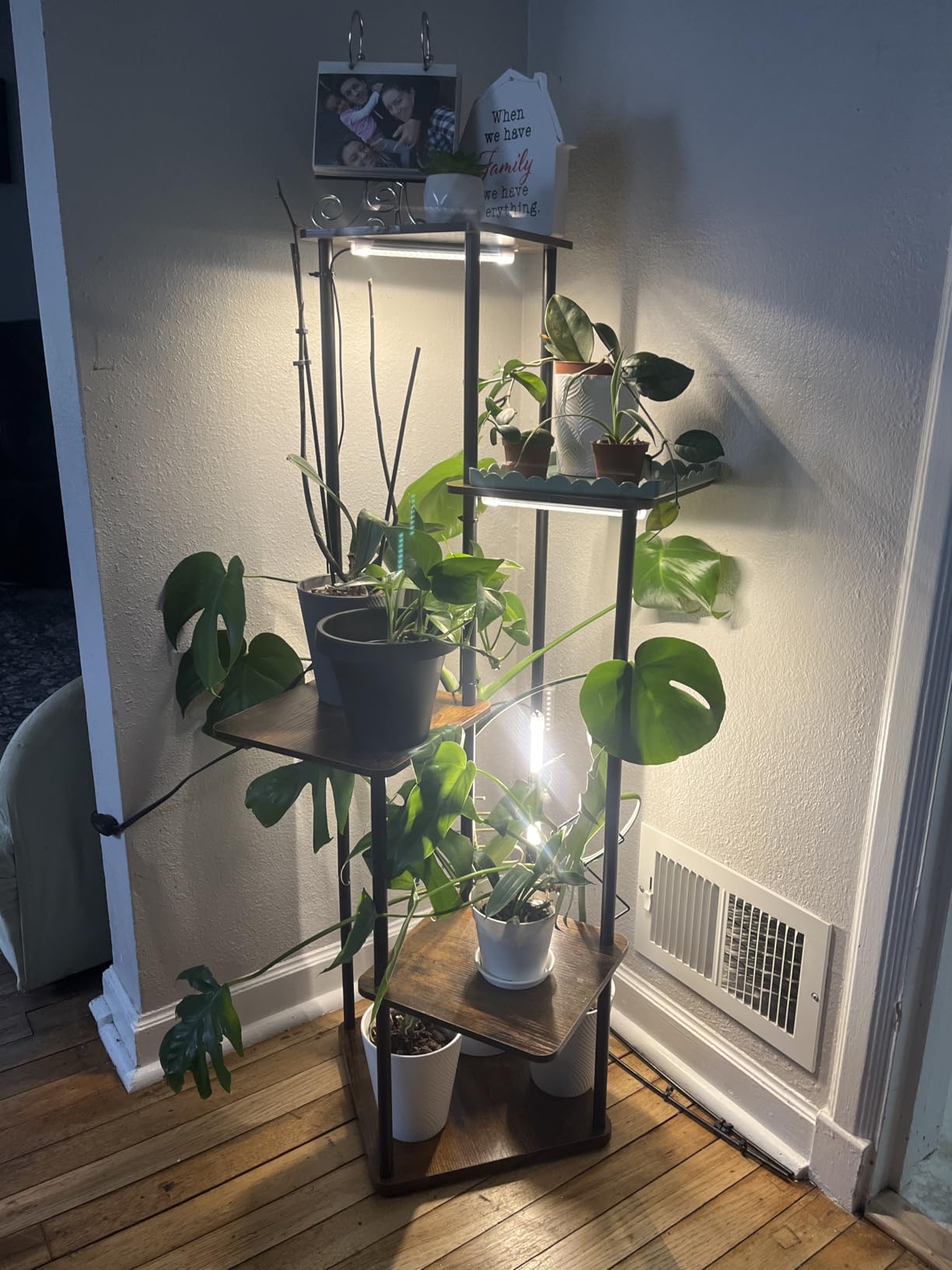 Bamworld Tall Plant Stand Indoor with Grow Light Corner Plant Shelf customer photo 2