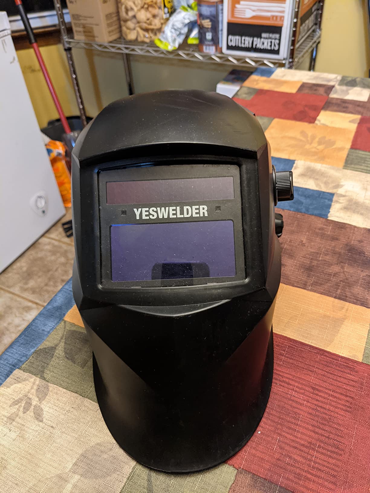 YESWELDER Auto-Shade Welding Helmet, Internal Digital Control, 180° View customer photo 2