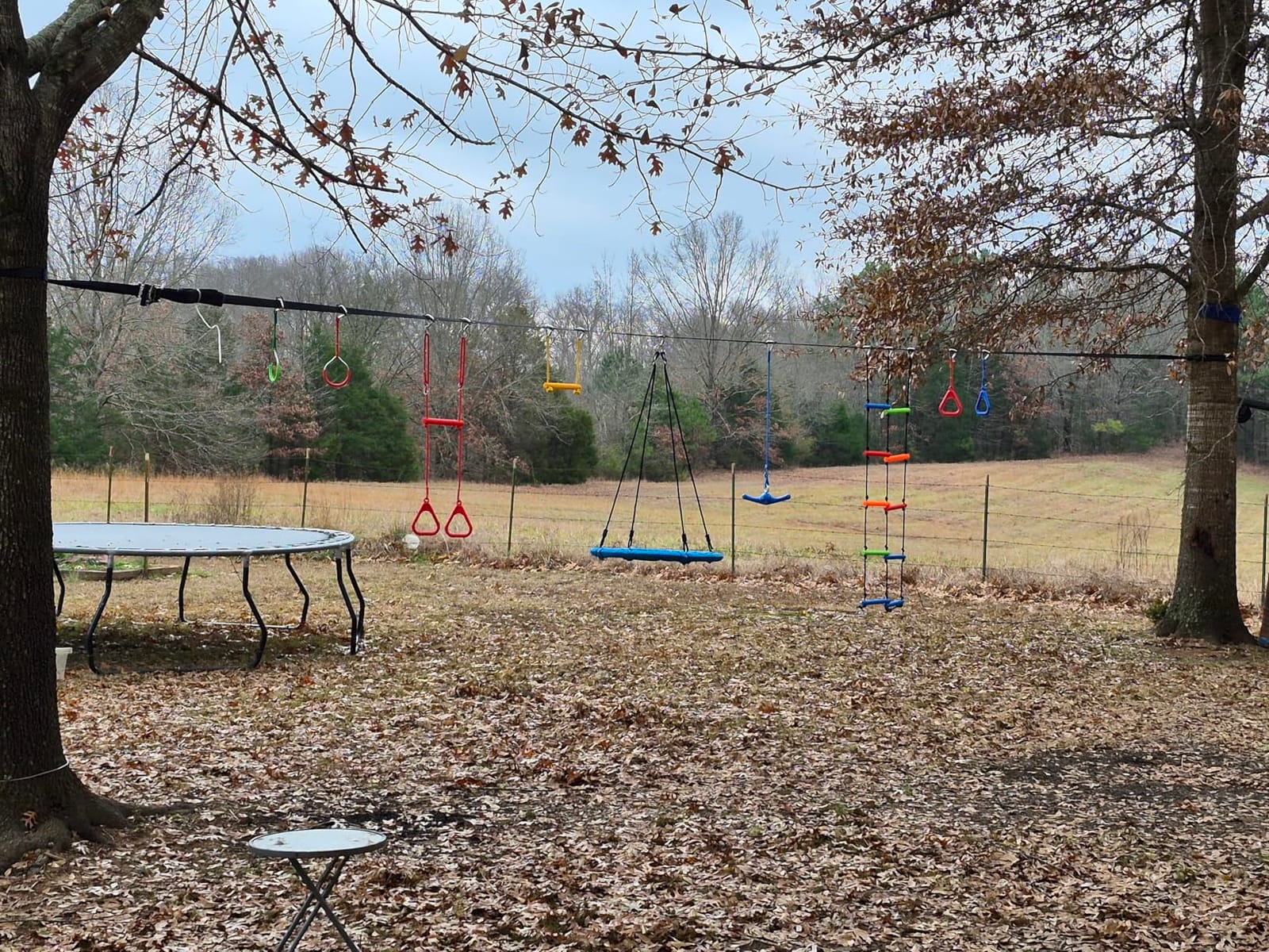 Hapfan 65 ft Ninja Warrior Obstacle Course Swing Set for Kids with Swing customer photo 2