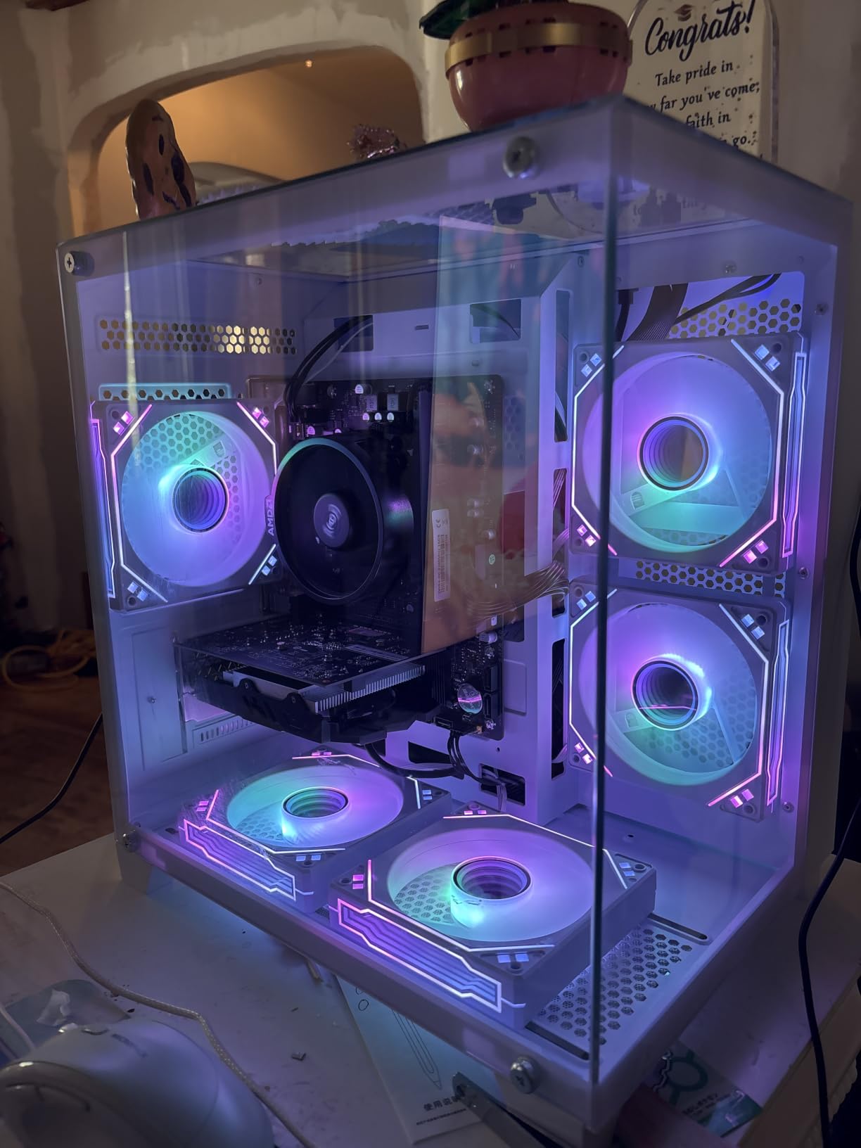 Gaming PC Desktop Computer, GeForce RTX 3050 8GB GDDR6, Ryzen 7 4700LE customer photo 2