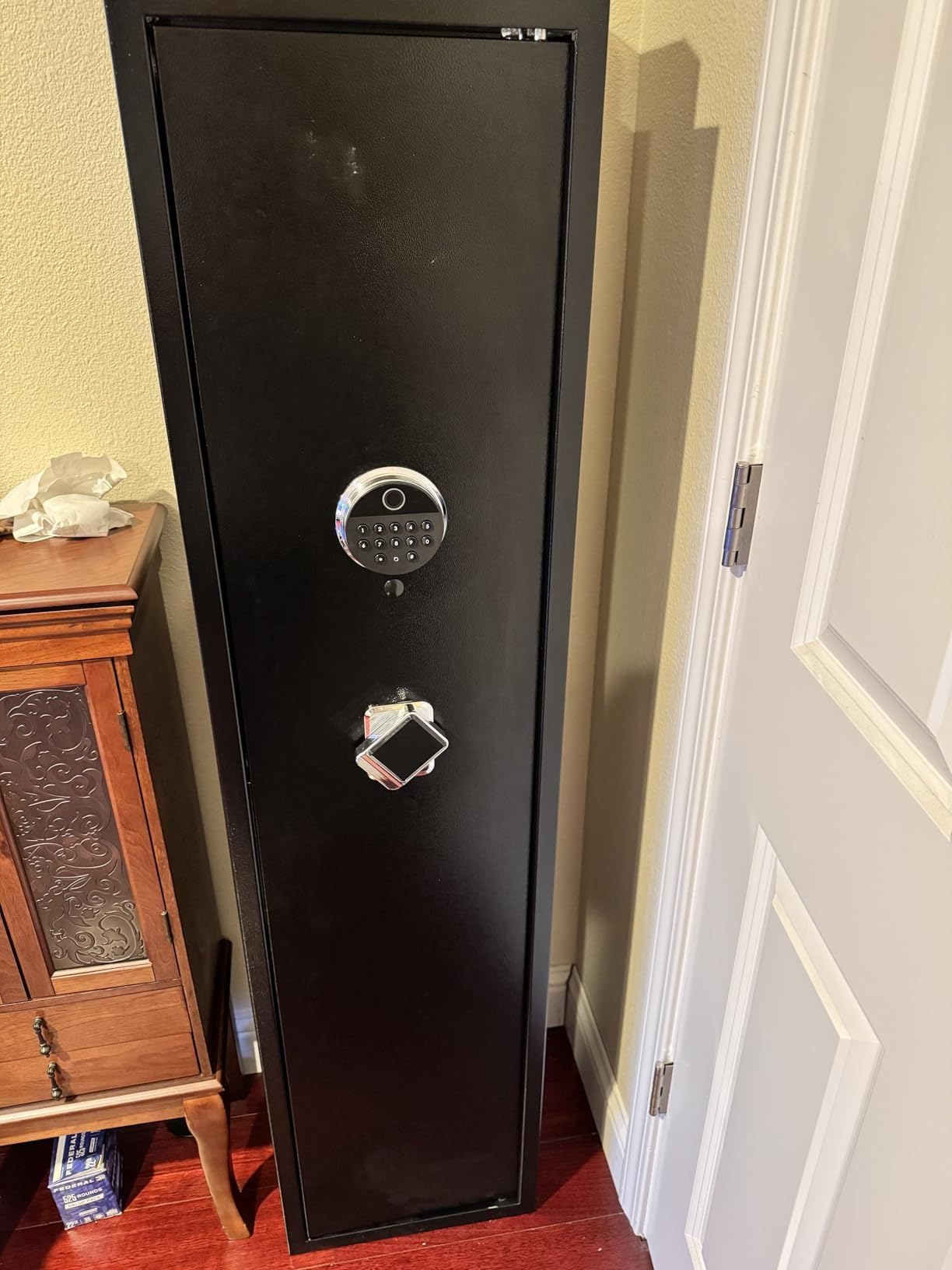 Gun Safe, Fingerprint Gun Cabinet, Large Fireproof Gun Safe for Rifles customer photo 1