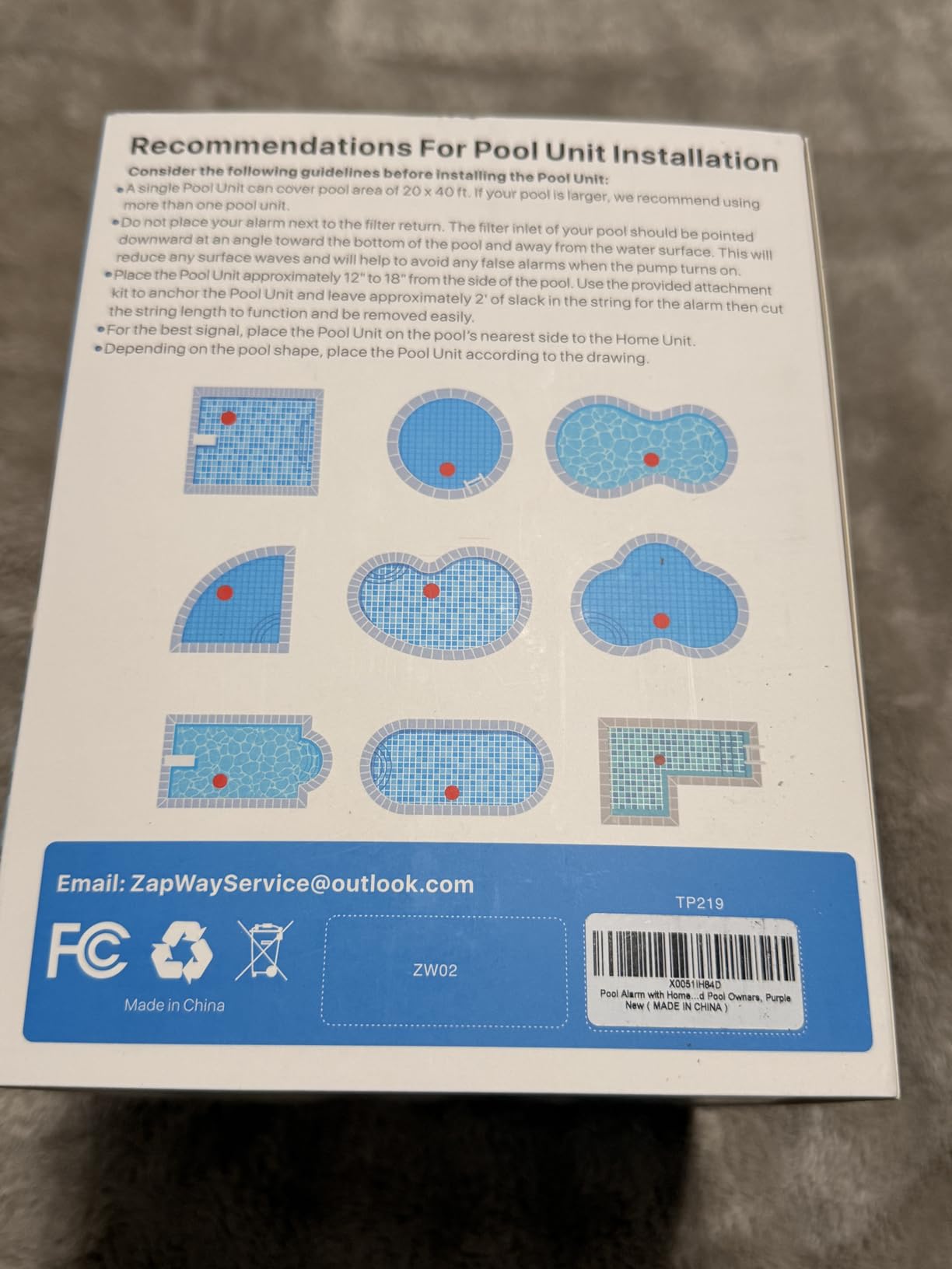 Pool Alarm with Indoor Receiver, 110dB Loud Floating Safety Pool Alarms with App Remote Control for Inground & Above Ground Pools, Blue customer photo 2