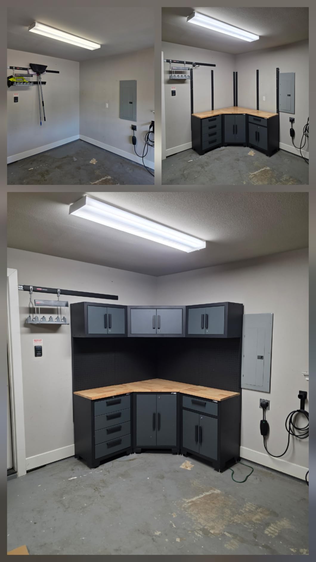 19pcs Garage Storage Cabinet System, Black and Grey customer photo 2