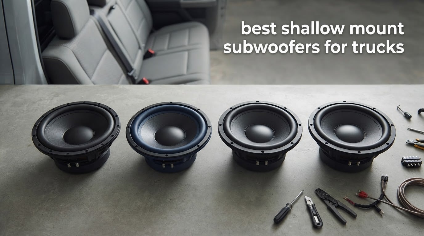 best shallow mount subwoofers for trucks