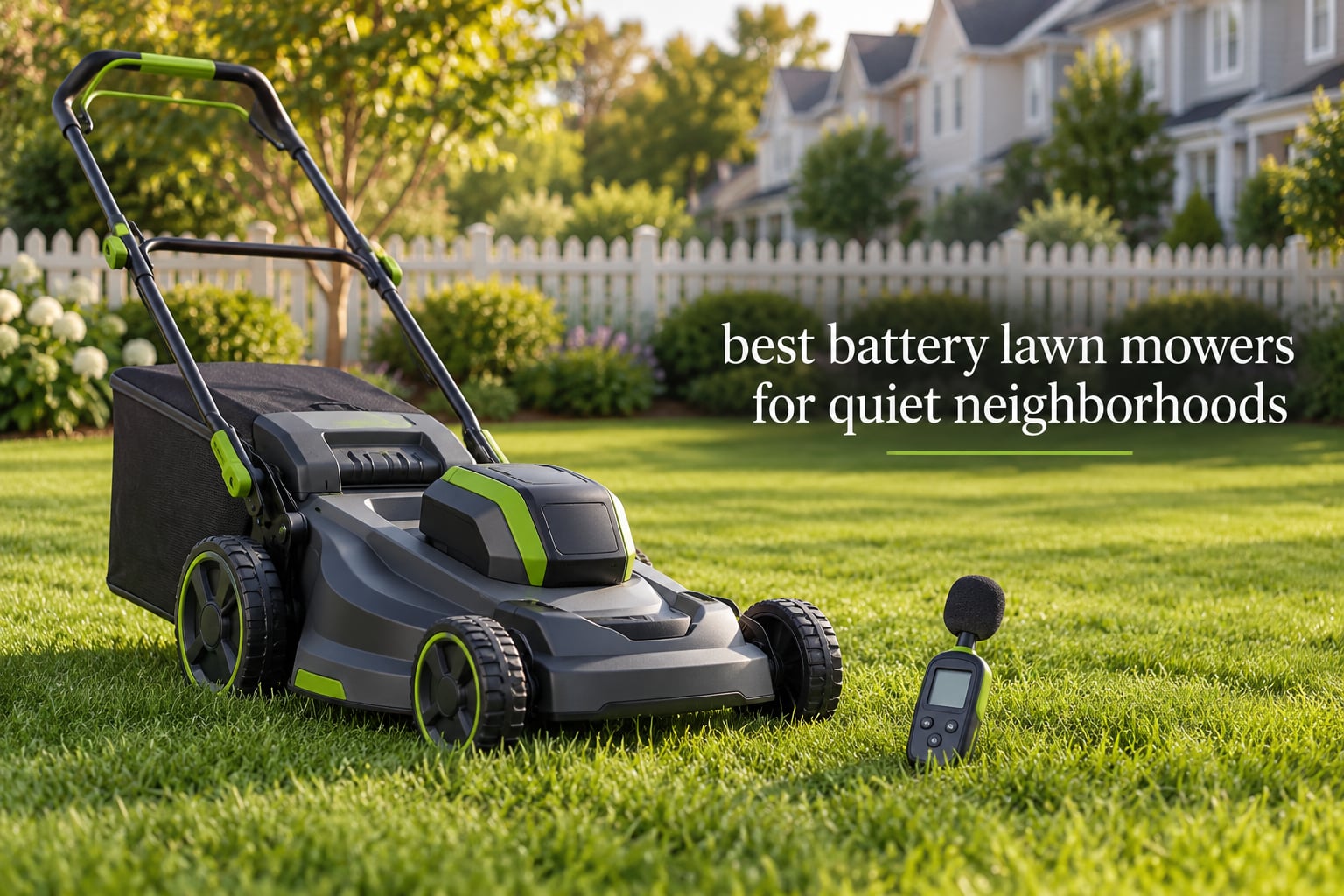 best battery lawn mowers for quiet neighborhoods