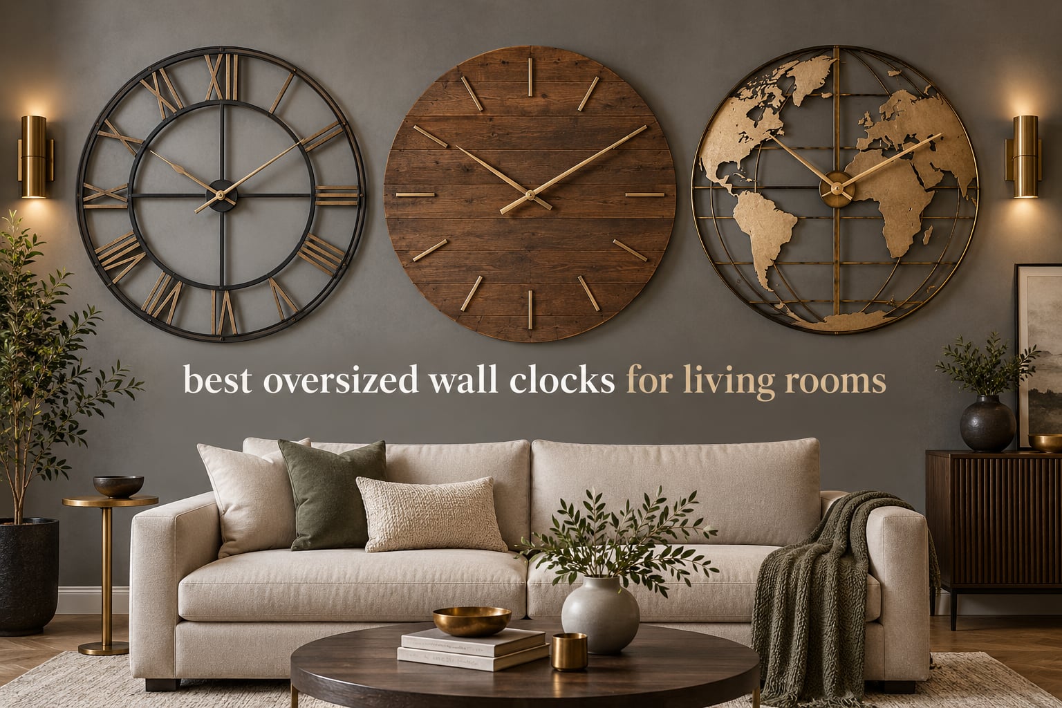 best oversized wall clocks for living rooms